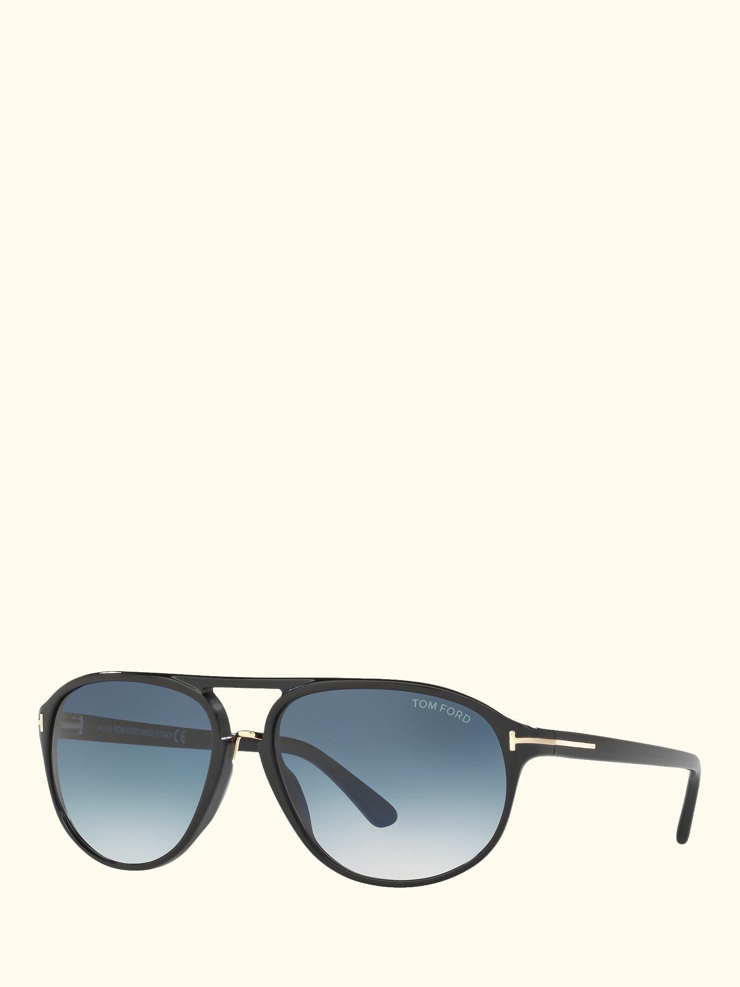 FT0447 Jacob Gradient Aviator Sunglasses, Black/Blue