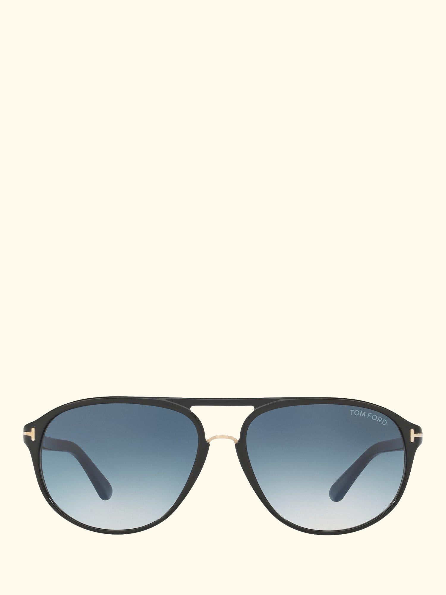 FT0447 Jacob Gradient Aviator Sunglasses, Black/Blue