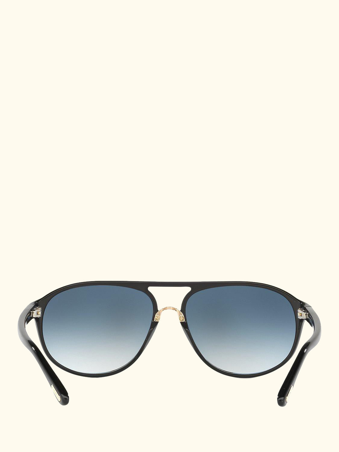 FT0447 Jacob Gradient Aviator Sunglasses, Black/Blue