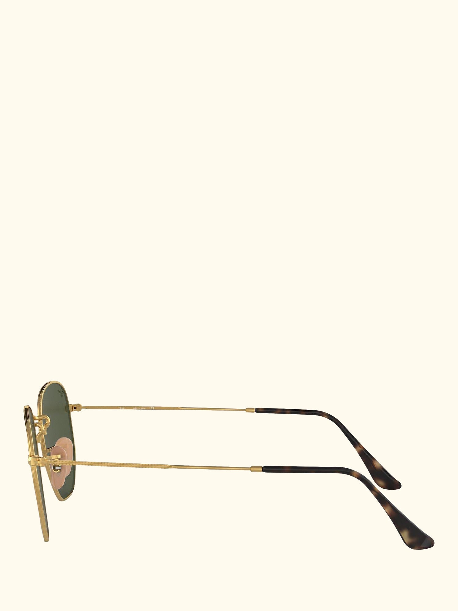 RB3548 Hexagonal Flat Lens Sunglasses, Gold/Dark Green