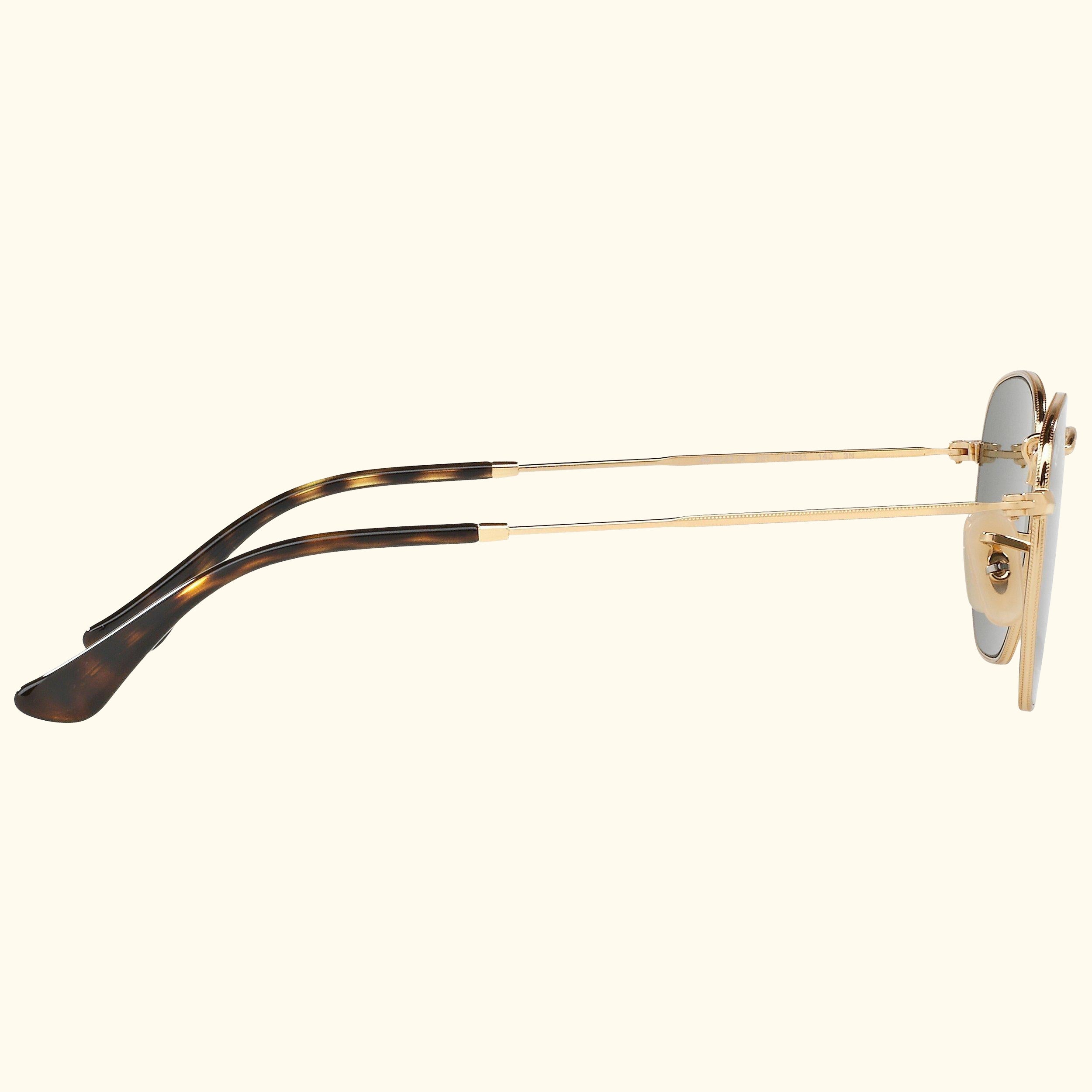 RB3548 Hexagonal Flat Lens Sunglasses, Gold/Dark Green