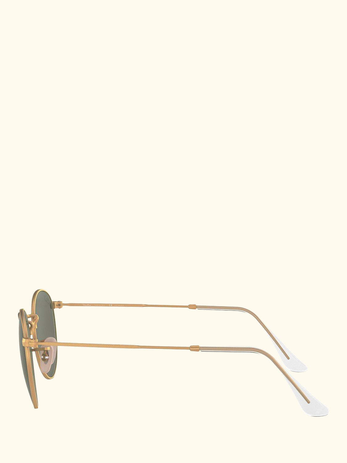 RB3447 Polarised Round Sunglasses, Gold/Dark Green