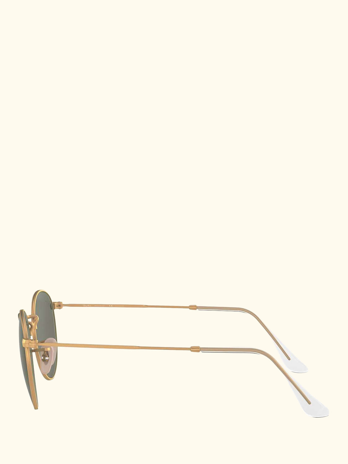 RB3447 Polarised Round Sunglasses, Gold/Dark Green