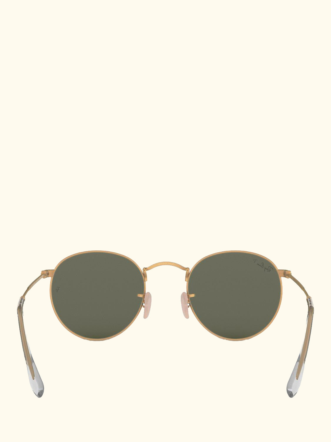 RB3447 Polarised Round Sunglasses, Gold/Dark Green