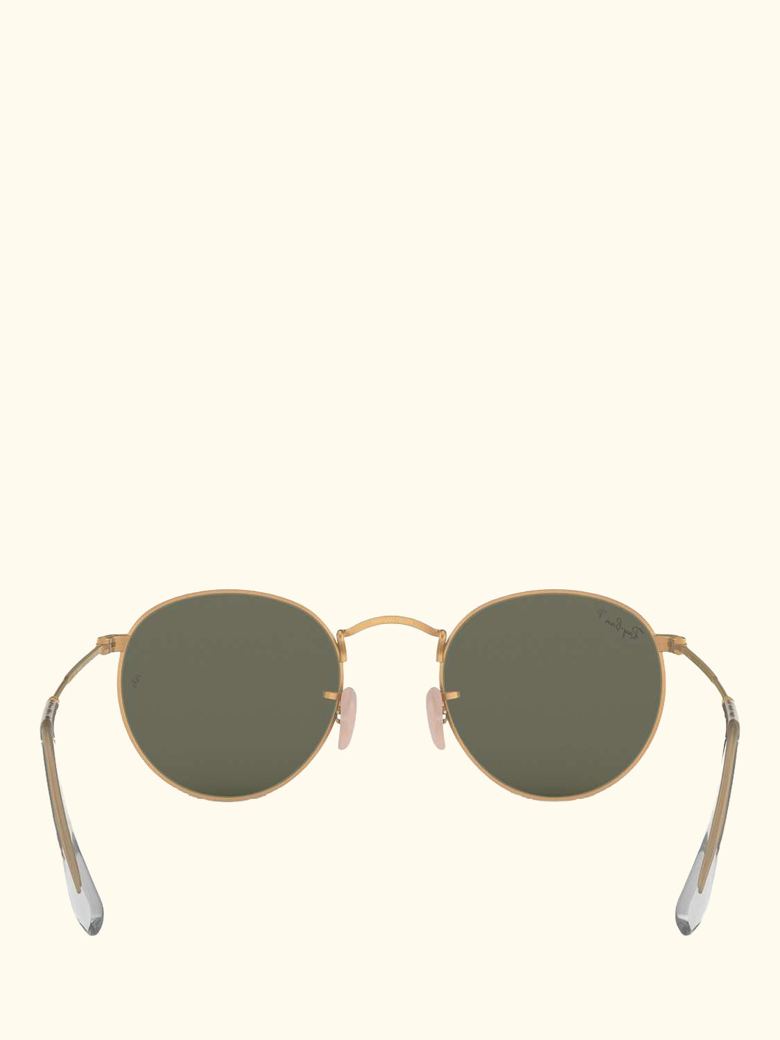 RB3447 Polarised Round Sunglasses, Gold/Dark Green