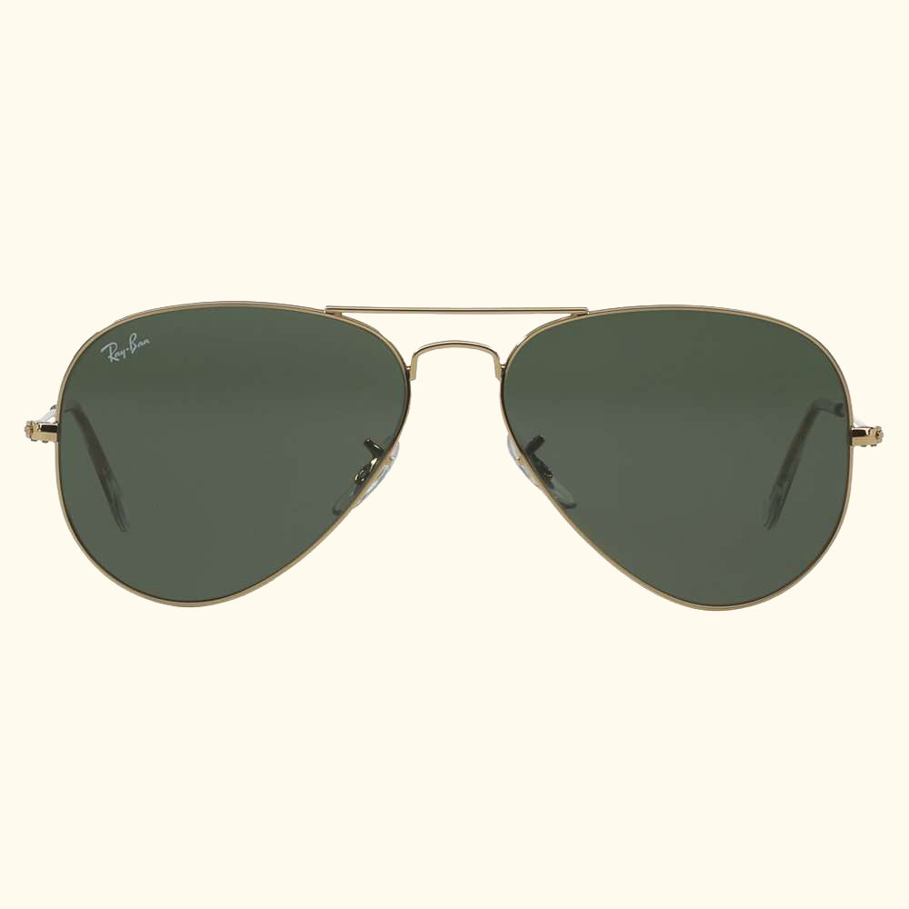 RB3025 Unisex Aviator Sunglasses, Black