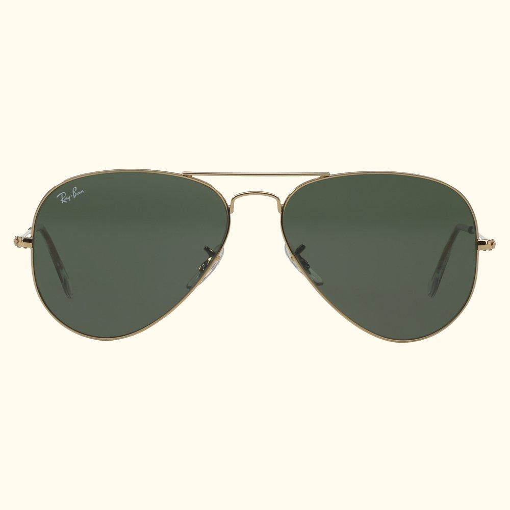 RB3025 Unisex Aviator Sunglasses, Black