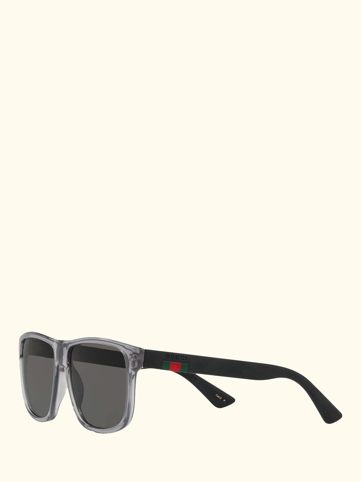 GG0010S Polarised D-Frame Sunglasses, Charcoal/Grey