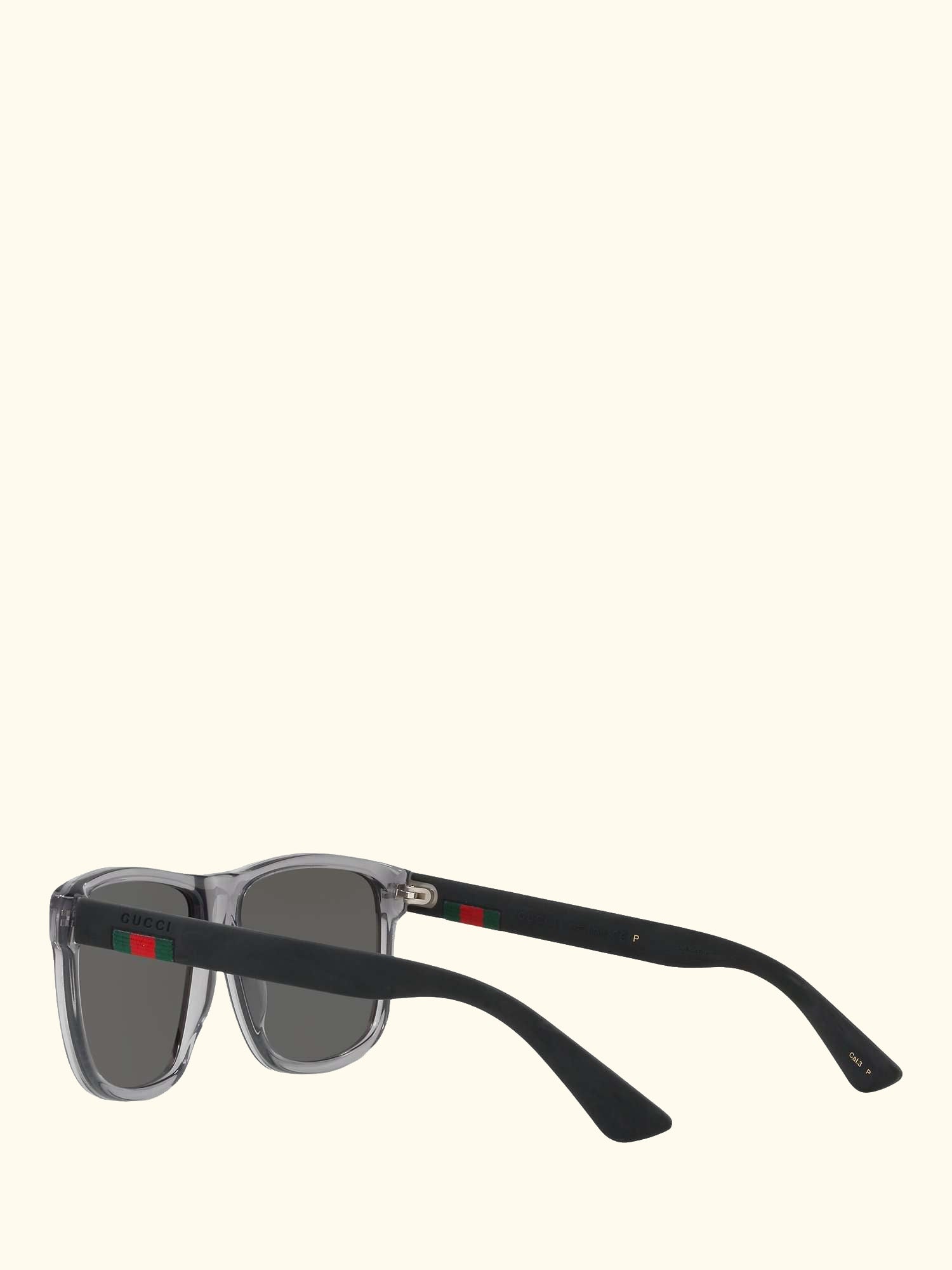 GG0010S Polarised D-Frame Sunglasses, Charcoal/Grey