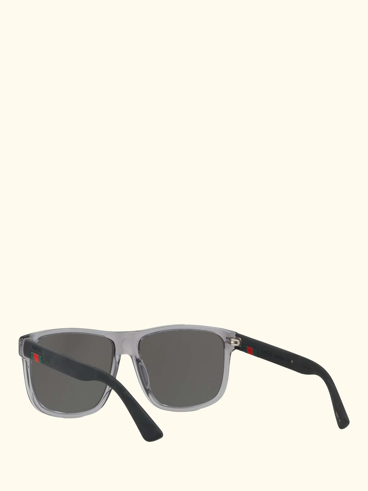 GG0010S Polarised D-Frame Sunglasses, Charcoal/Grey