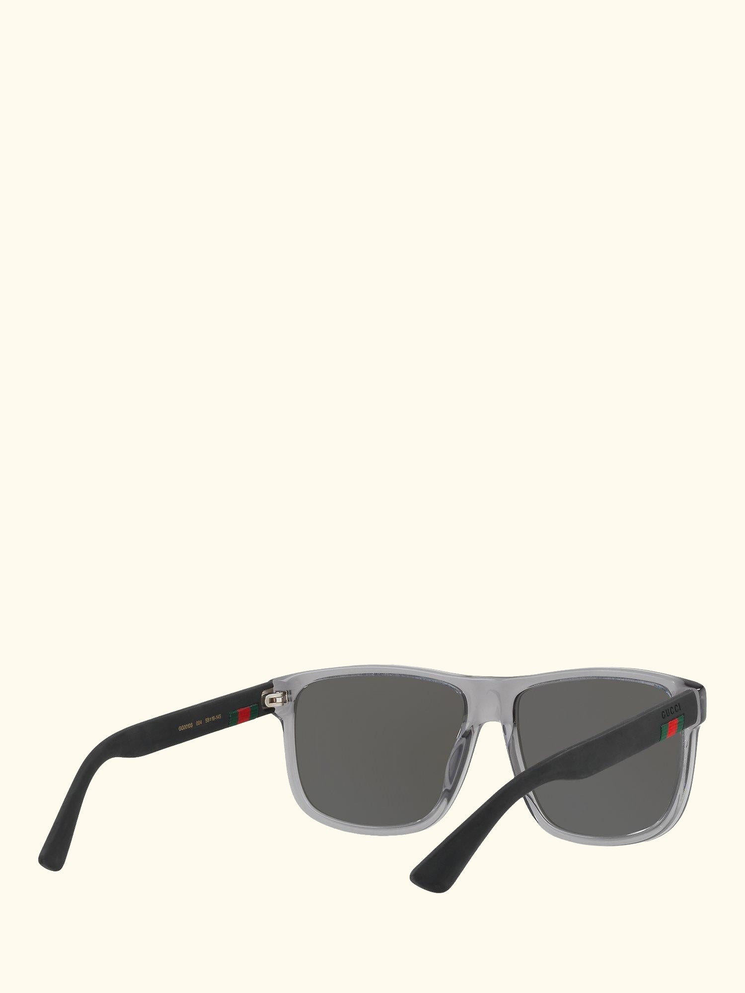 GG0010S Polarised D-Frame Sunglasses, Charcoal/Grey