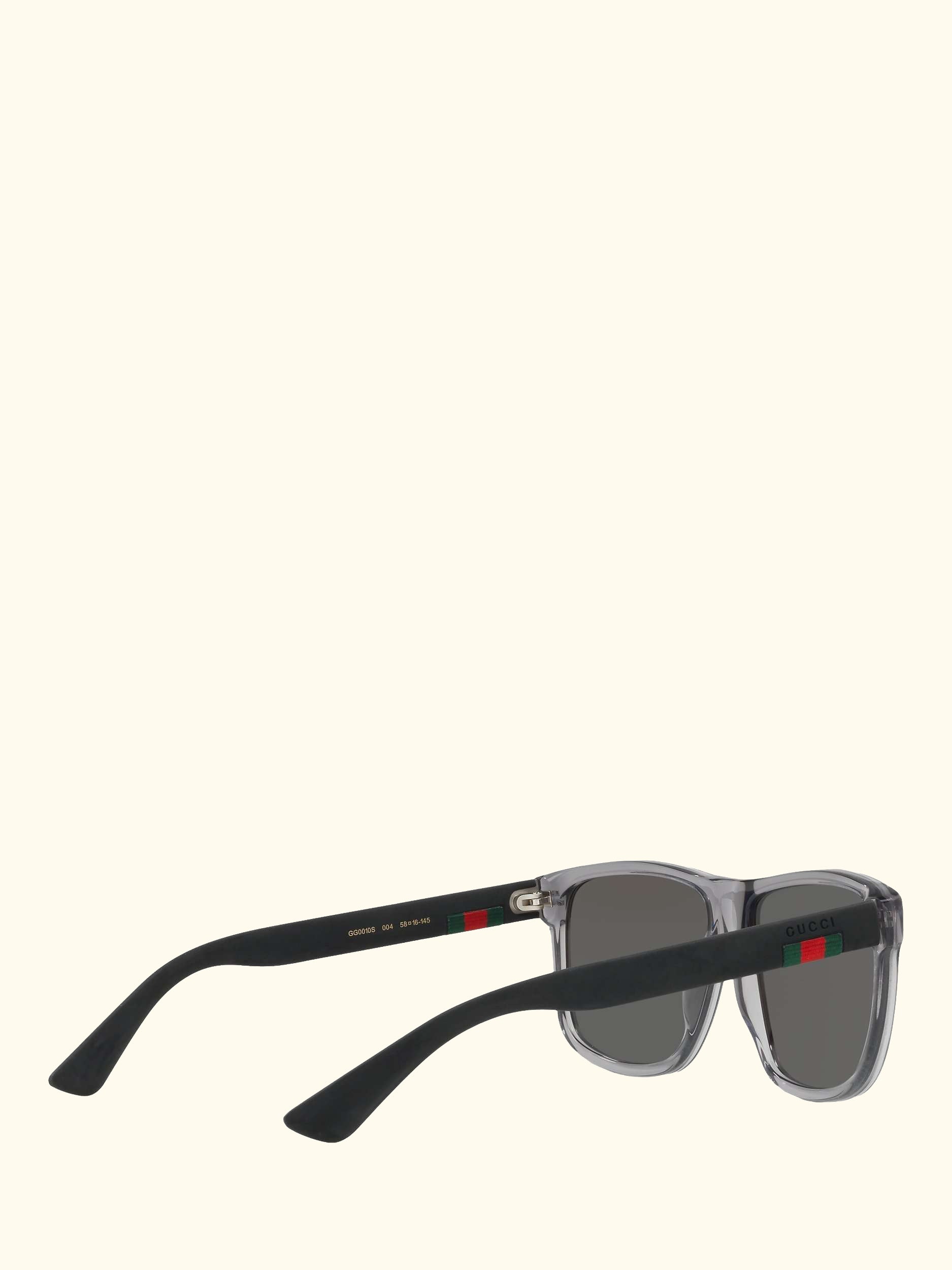 GG0010S Polarised D-Frame Sunglasses, Charcoal/Grey