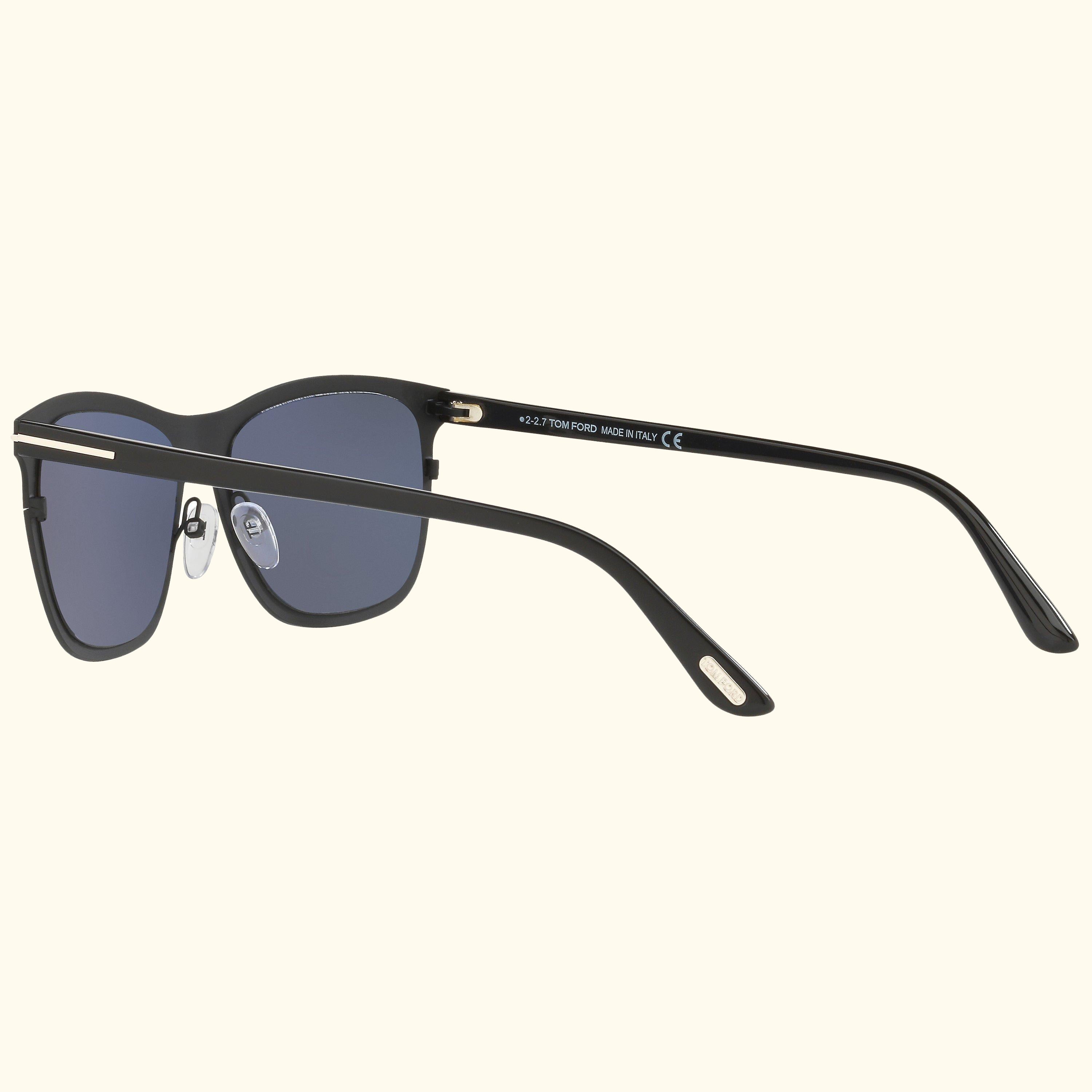 FT0526 Alasdhair Square Sunglasses, Black/Grey