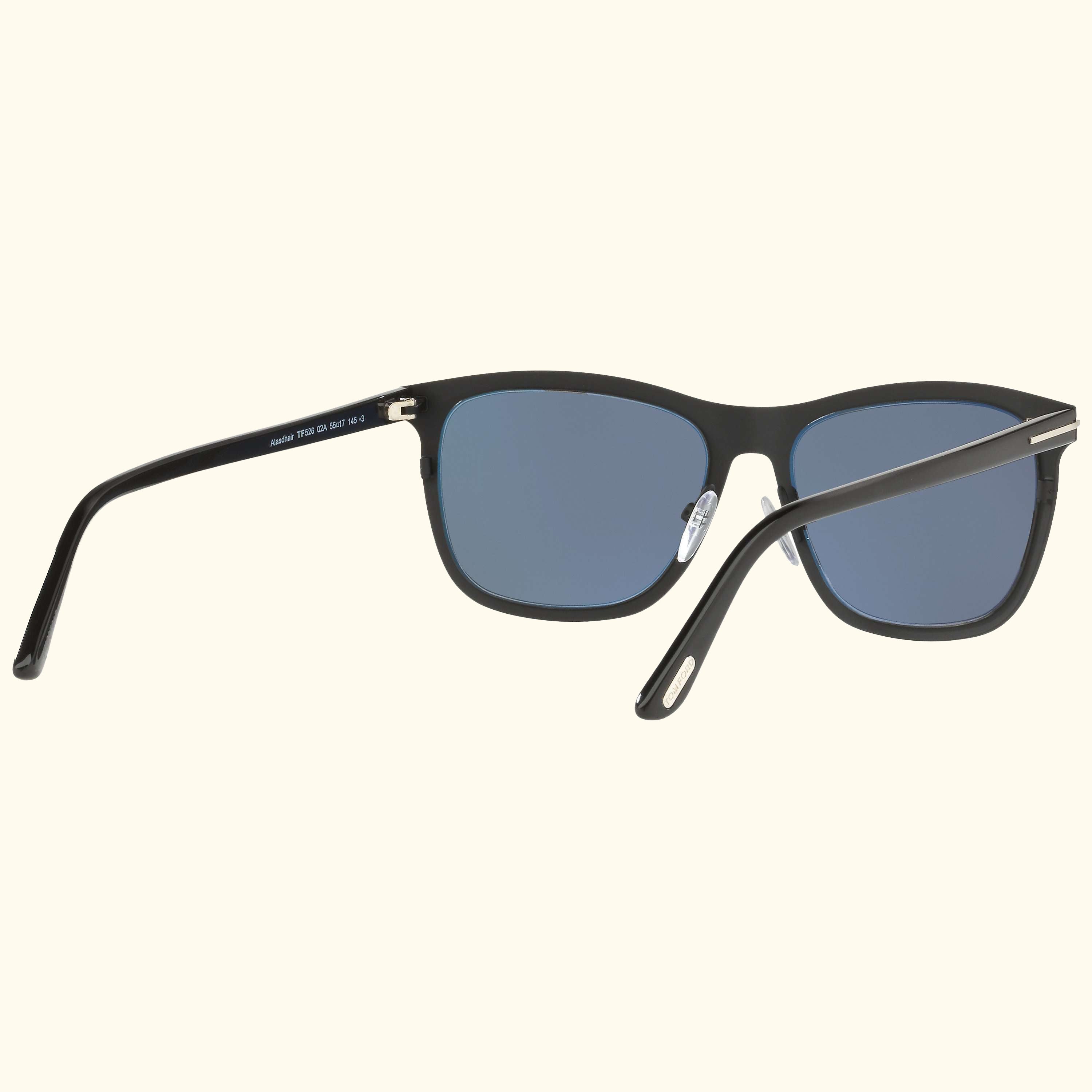 FT0526 Alasdhair Square Sunglasses, Black/Grey