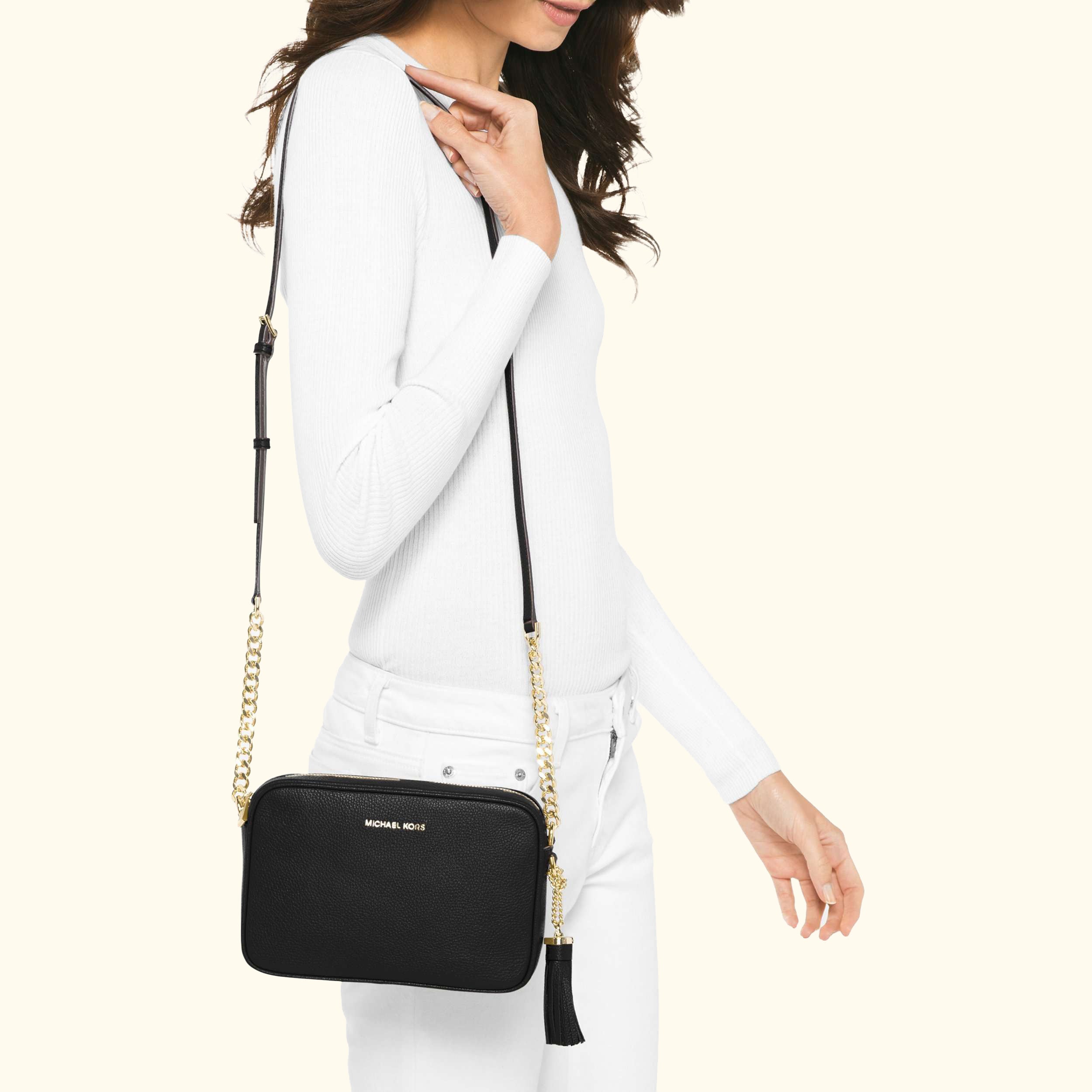 MICHAEL Michael Kors Ginny Leather Camera Cross Body Bag