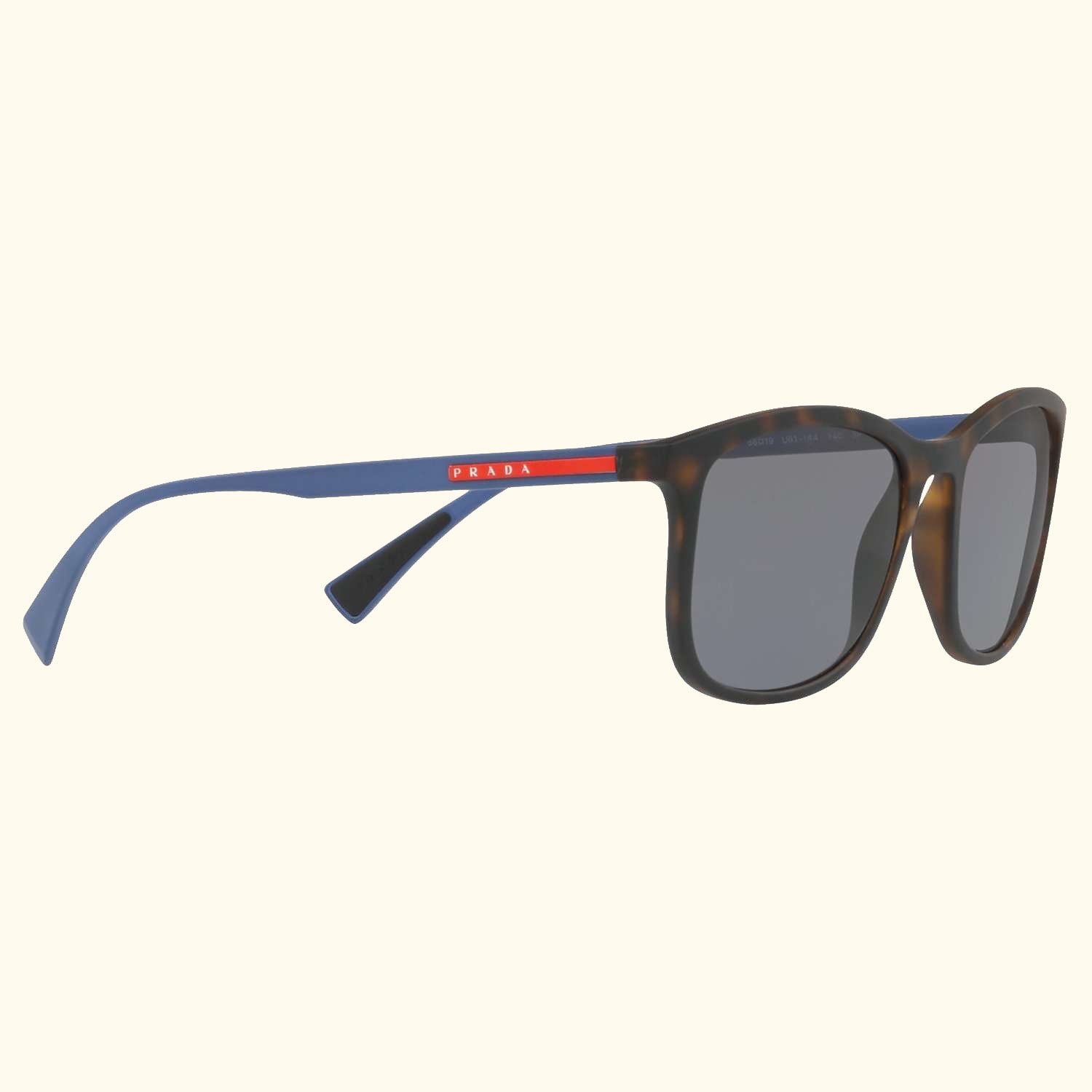 Linea Rossa PS 01TS Men's Polarised Rectangular Sunglasses, Tortoise/Grey