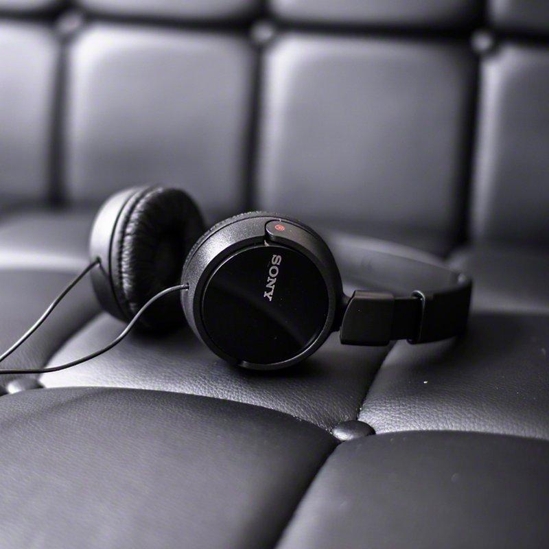 MDR-ZX110AP On-Ear Headphones with Mic/Remote, Black