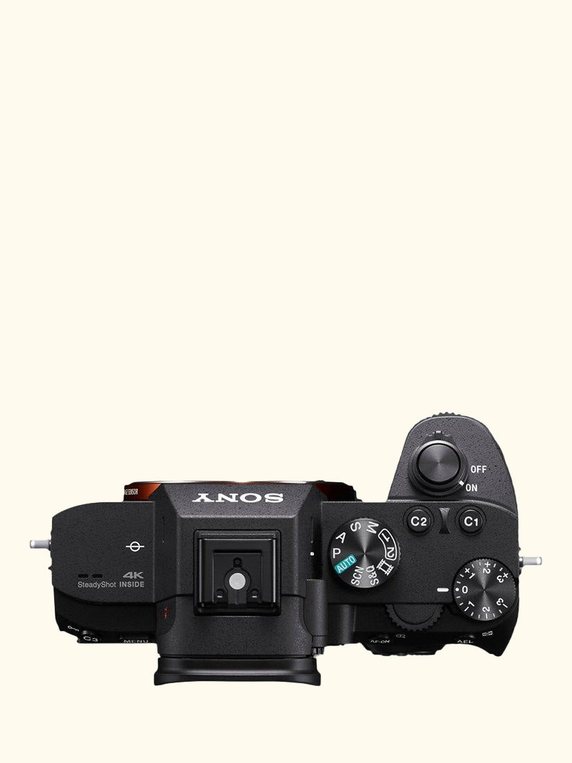 a7 III (Alpha ILCE-7M3) Compact System Camera, 4K Ultra HD, 24.2MP, Wi-Fi, Bluetooth, NFC, OLED EVF, 5-Axis Image Stabiliser & Tiltable 3" LCD Screen, Body Only, Black