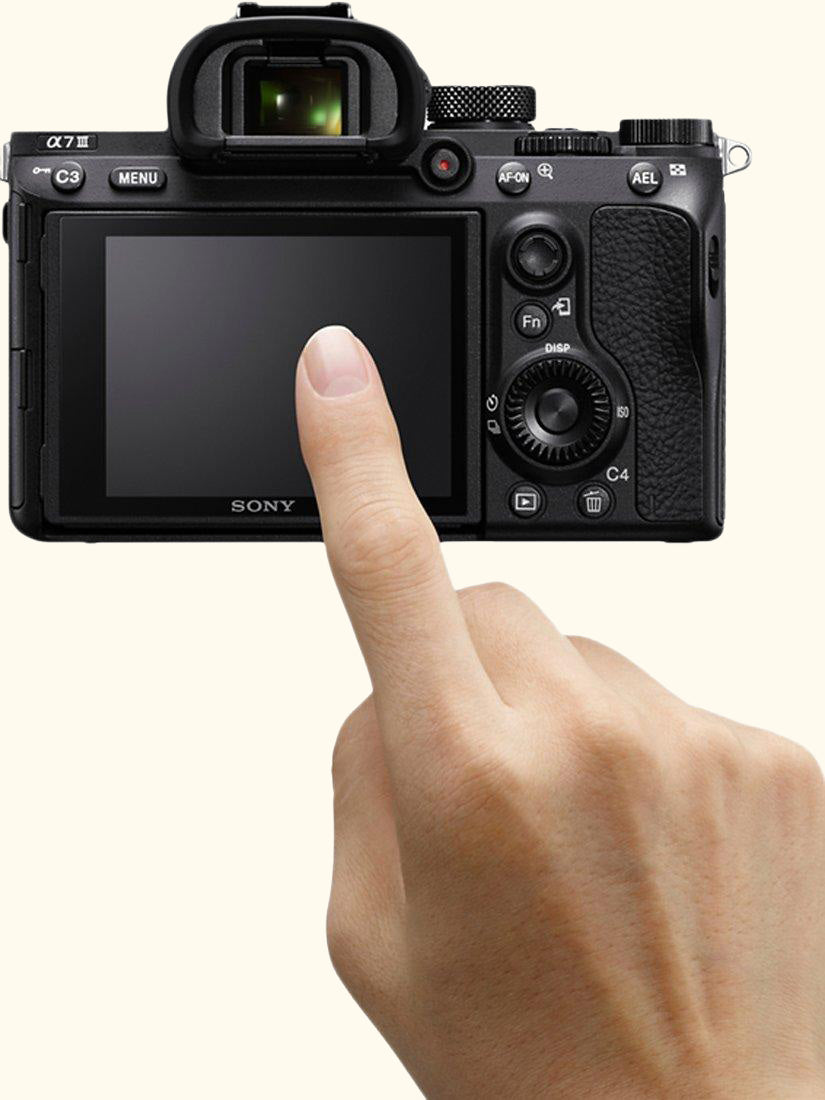 a7 III (Alpha ILCE-7M3) Compact System Camera, 4K Ultra HD, 24.2MP, Wi-Fi, Bluetooth, NFC, OLED EVF, 5-Axis Image Stabiliser & Tiltable 3" LCD Screen, Body Only, Black