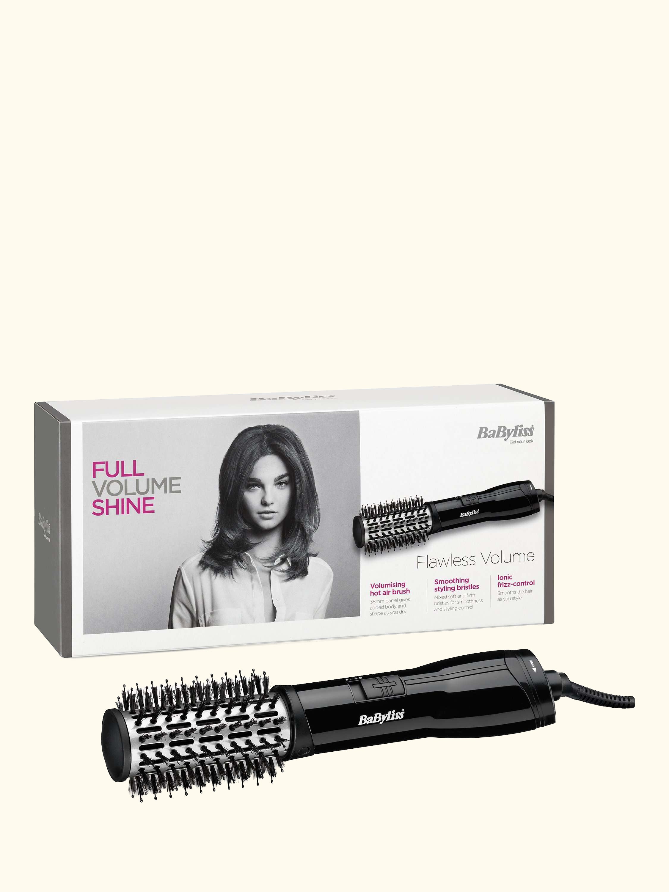 Flawless Volume Hair Dryer Brush, Black