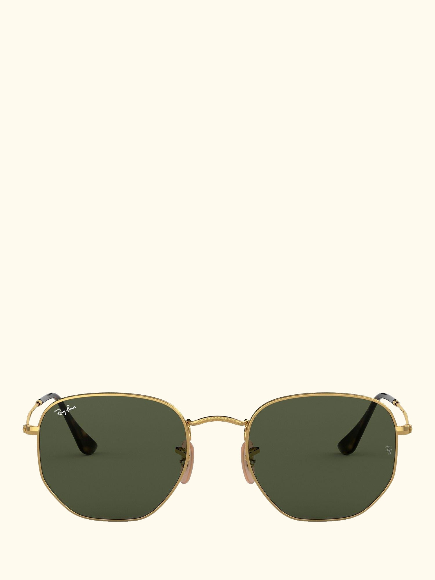 RB3548N Men's Hexagonal Sunglasses, Gold/Green