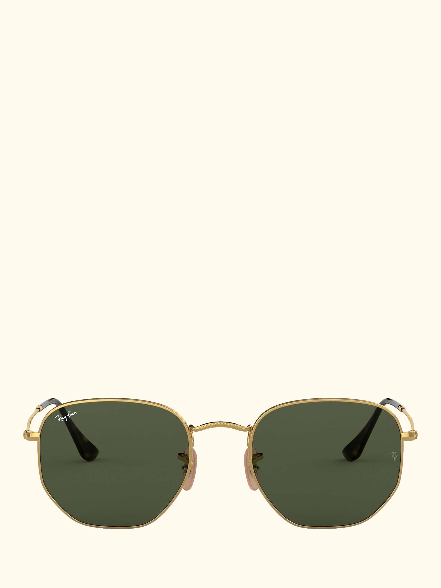 RB3548N Men's Hexagonal Sunglasses, Gold/Green