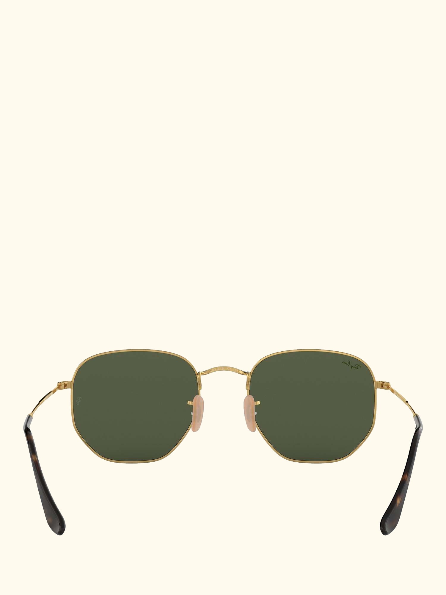 RB3548N Men's Hexagonal Sunglasses, Gold/Green