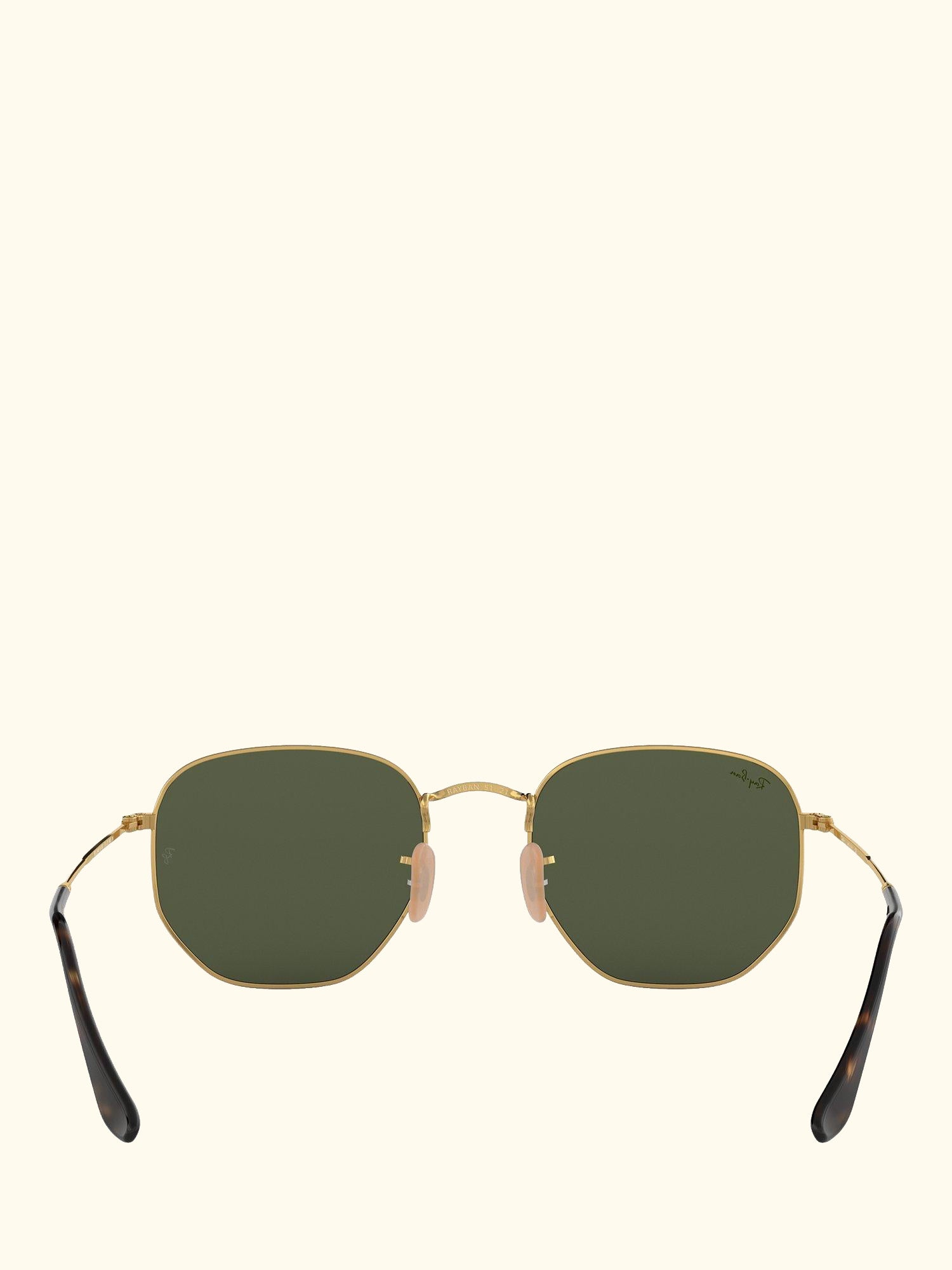 RB3548N Men's Hexagonal Sunglasses, Gold/Green