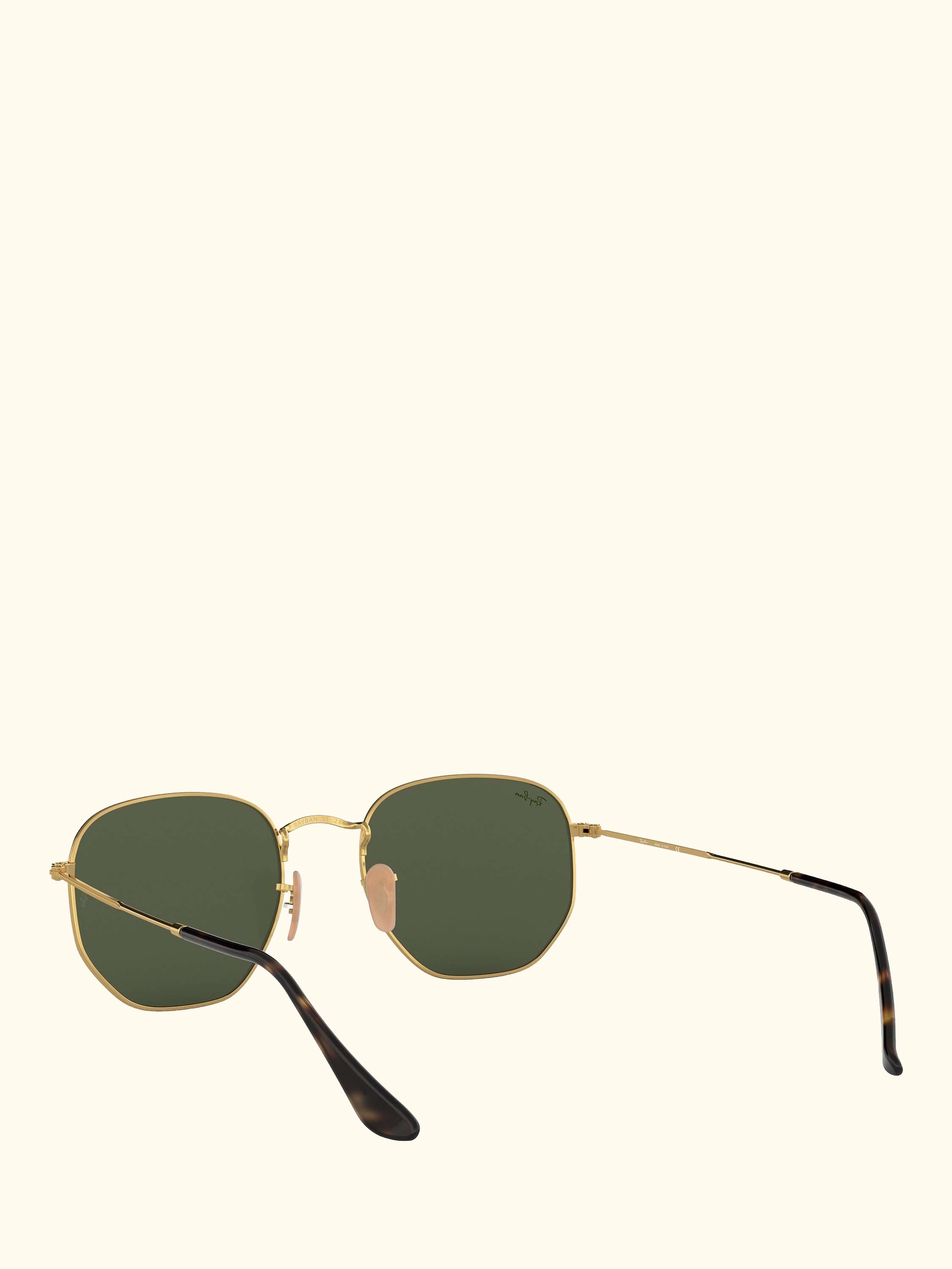 RB3548N Men's Hexagonal Sunglasses, Gold/Green