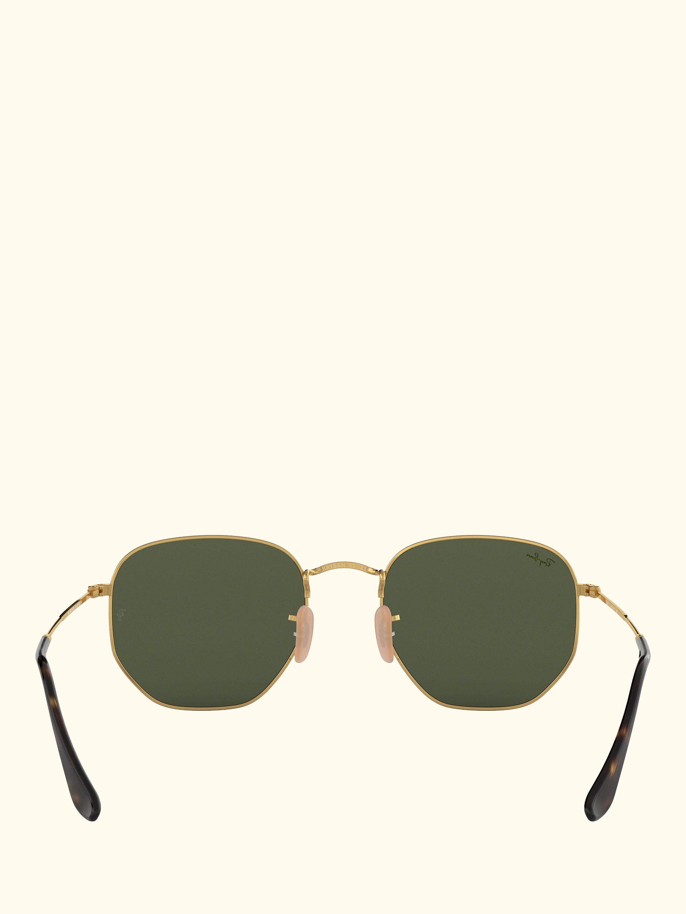 RB3548N Men's Hexagonal Sunglasses, Gold/Green
