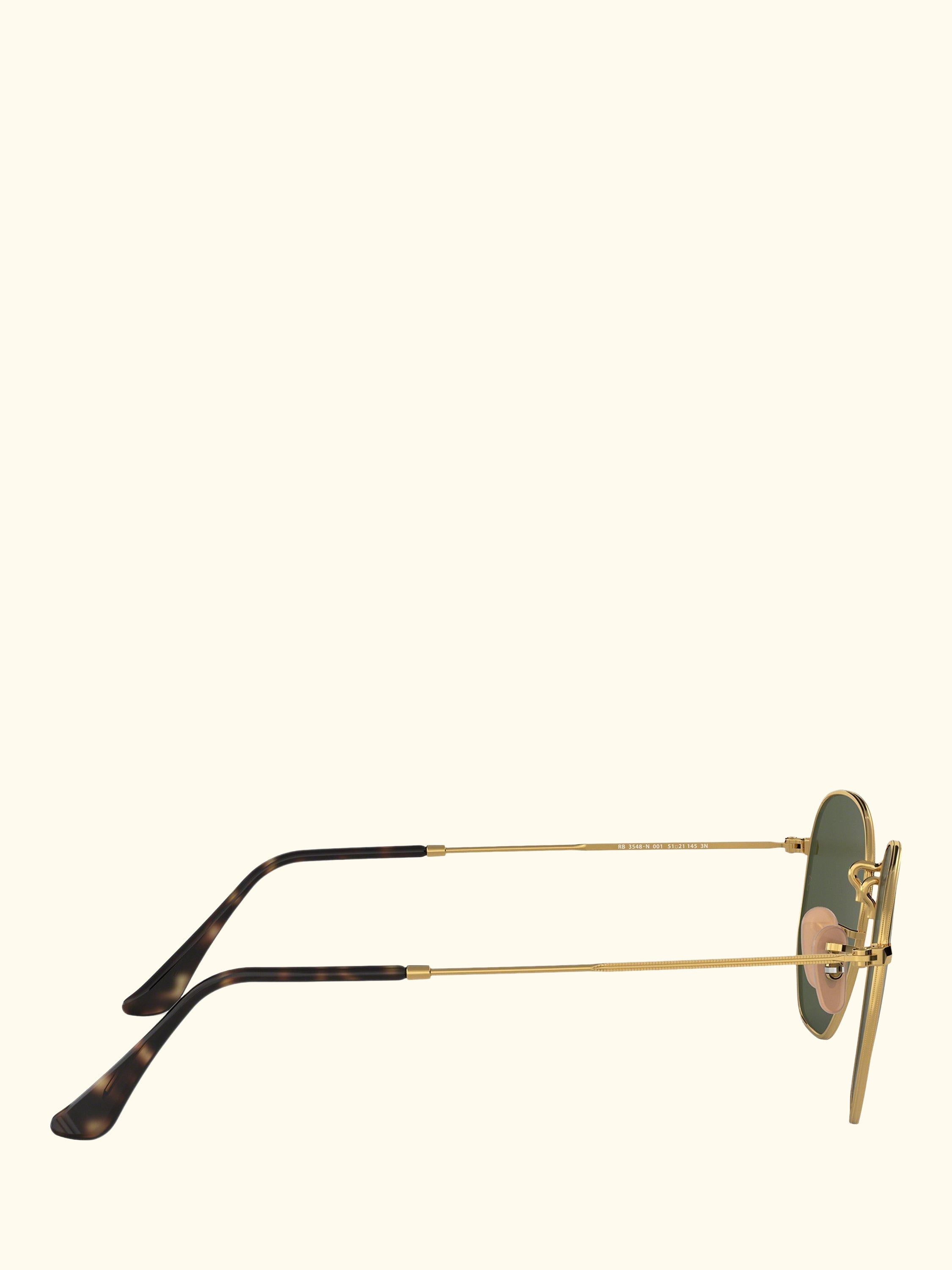 RB3548N Men's Hexagonal Sunglasses, Gold/Green
