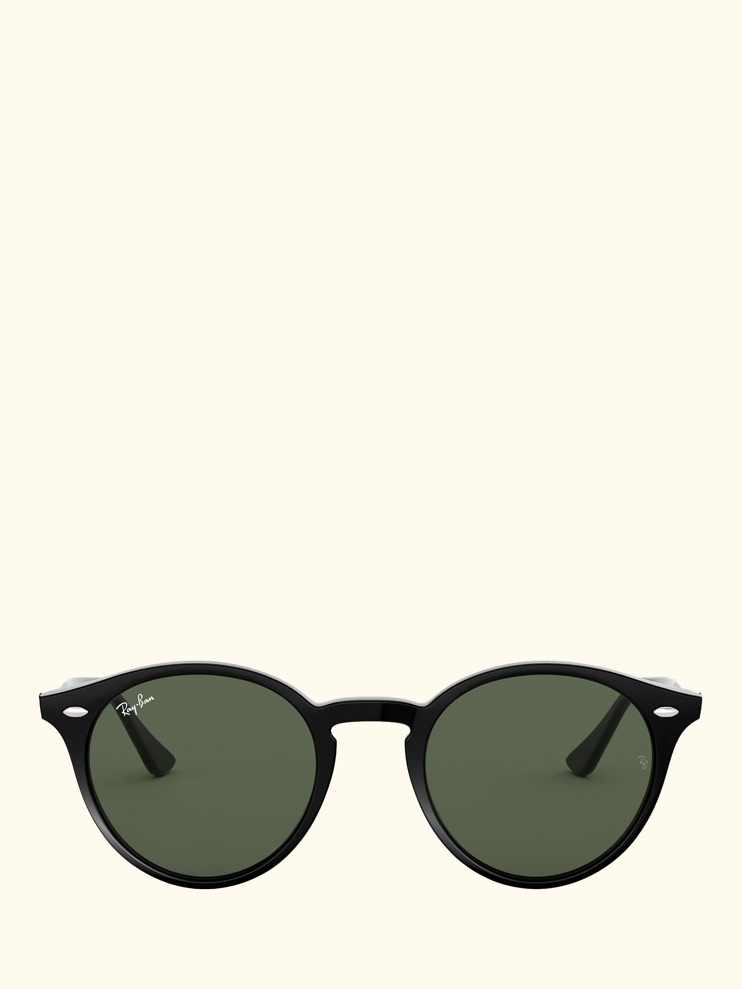 RB2180 Men's Round Framed Sunglasses, Black/Grey Gradient