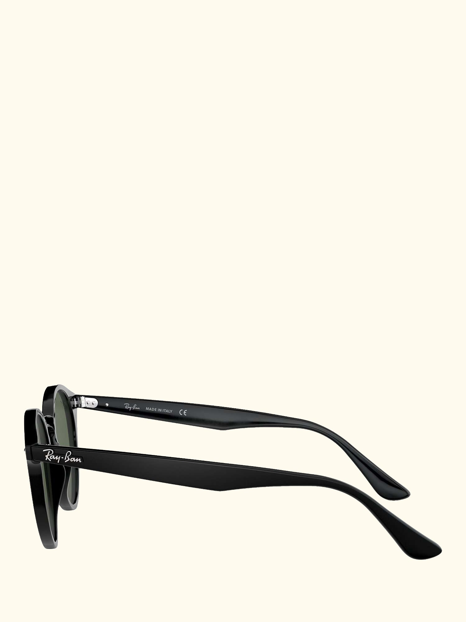 RB2180 Men's Round Framed Sunglasses, Black/Grey Gradient