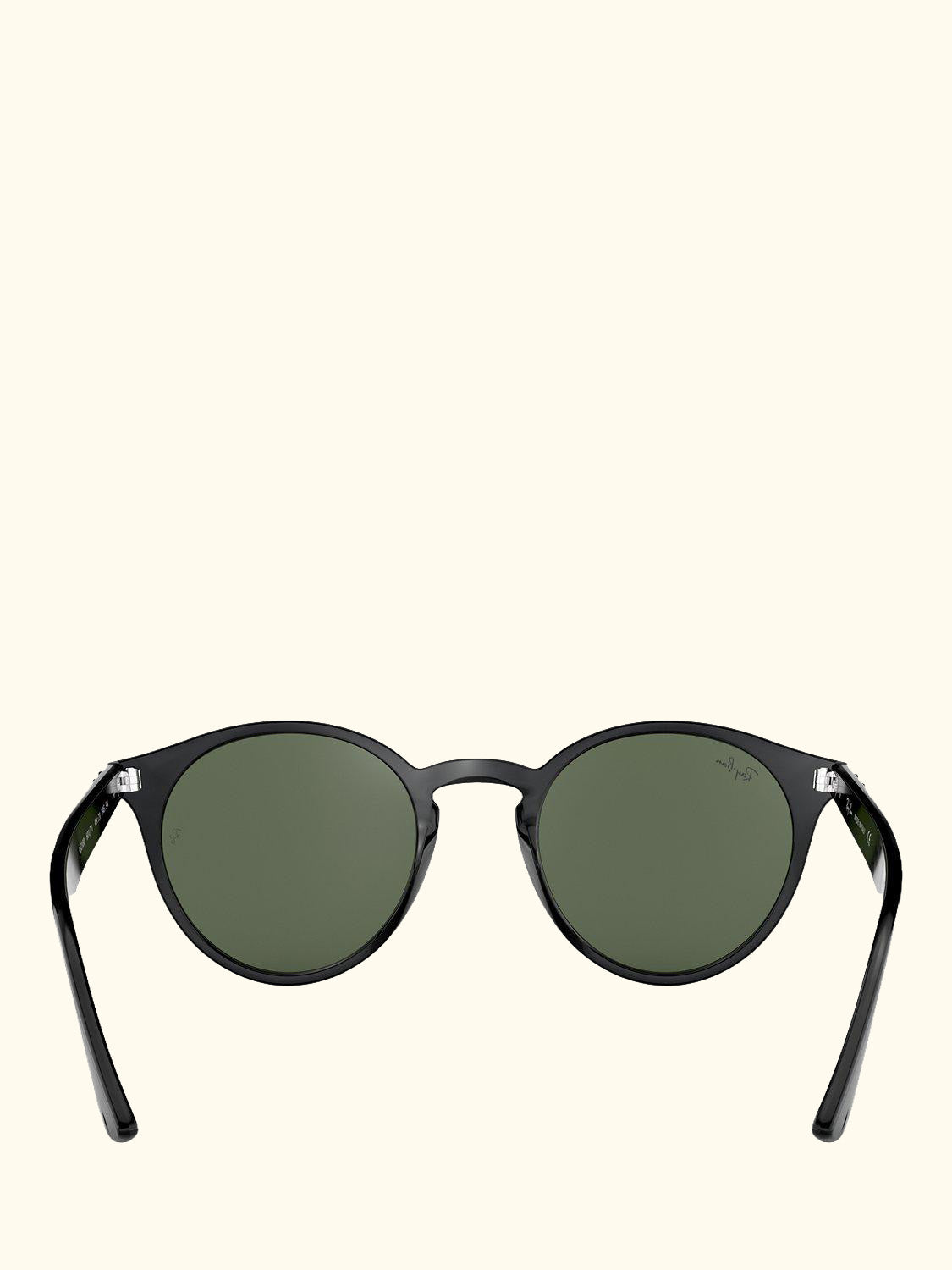RB2180 Men's Round Framed Sunglasses, Black/Grey Gradient