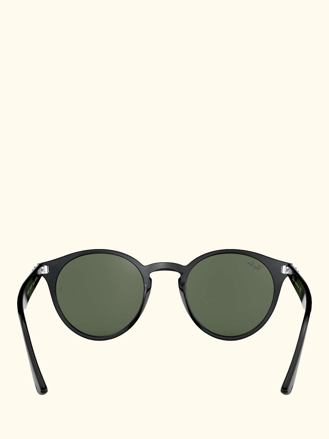 RB2180 Men's Round Framed Sunglasses, Black/Grey Gradient