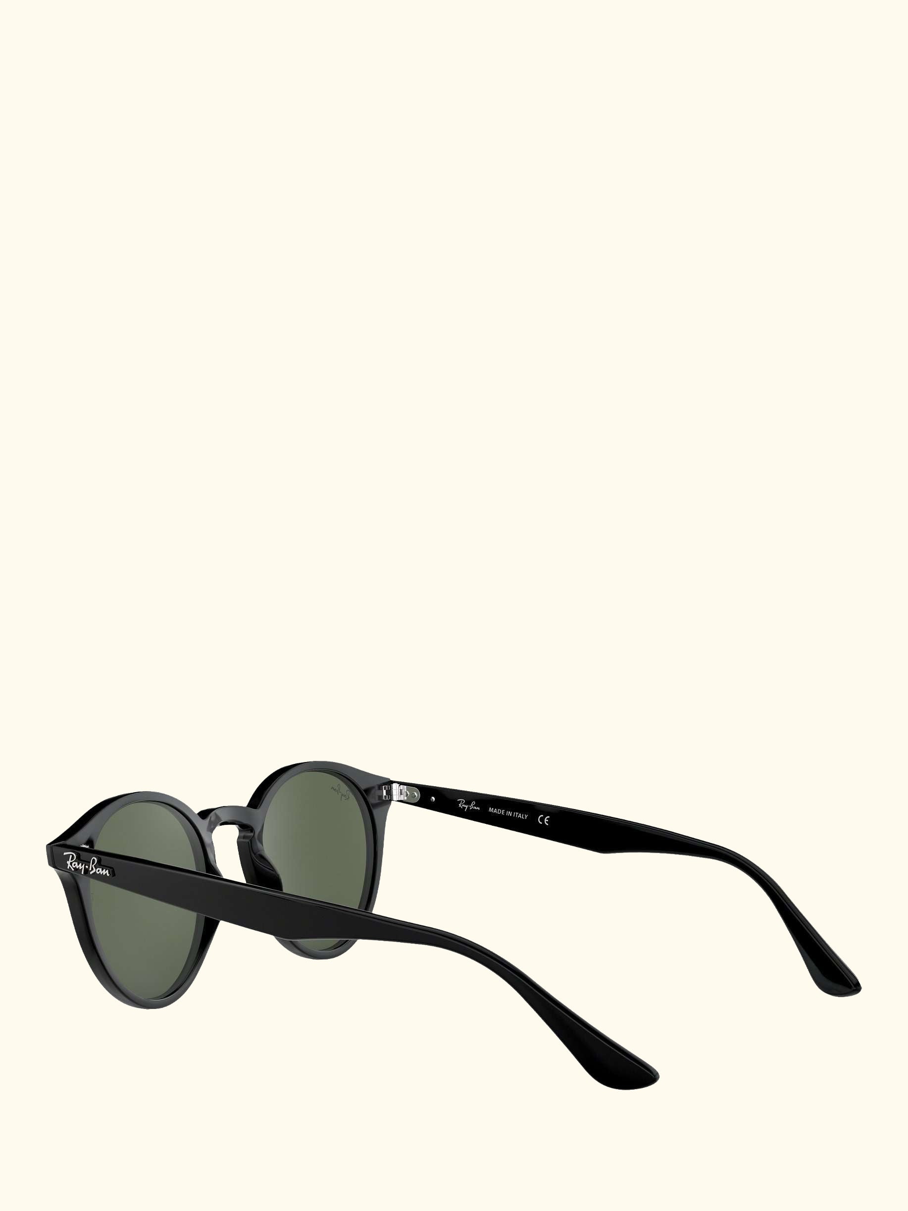 RB2180 Men's Round Framed Sunglasses, Black/Grey Gradient