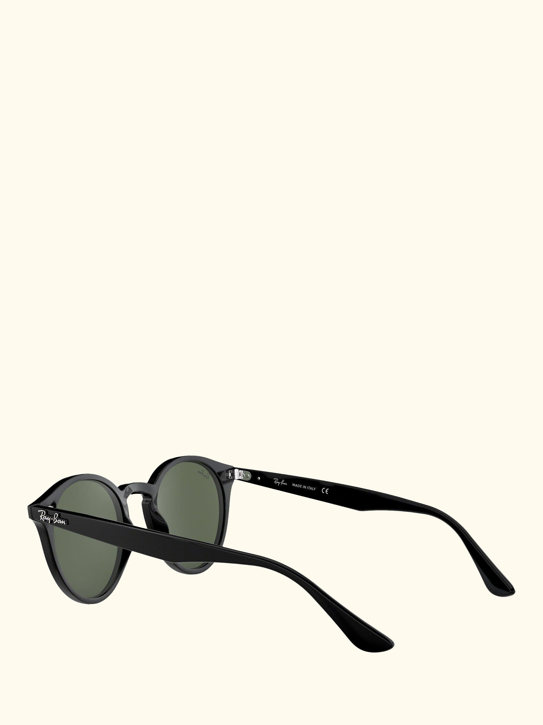RB2180 Men's Round Framed Sunglasses, Black/Grey Gradient