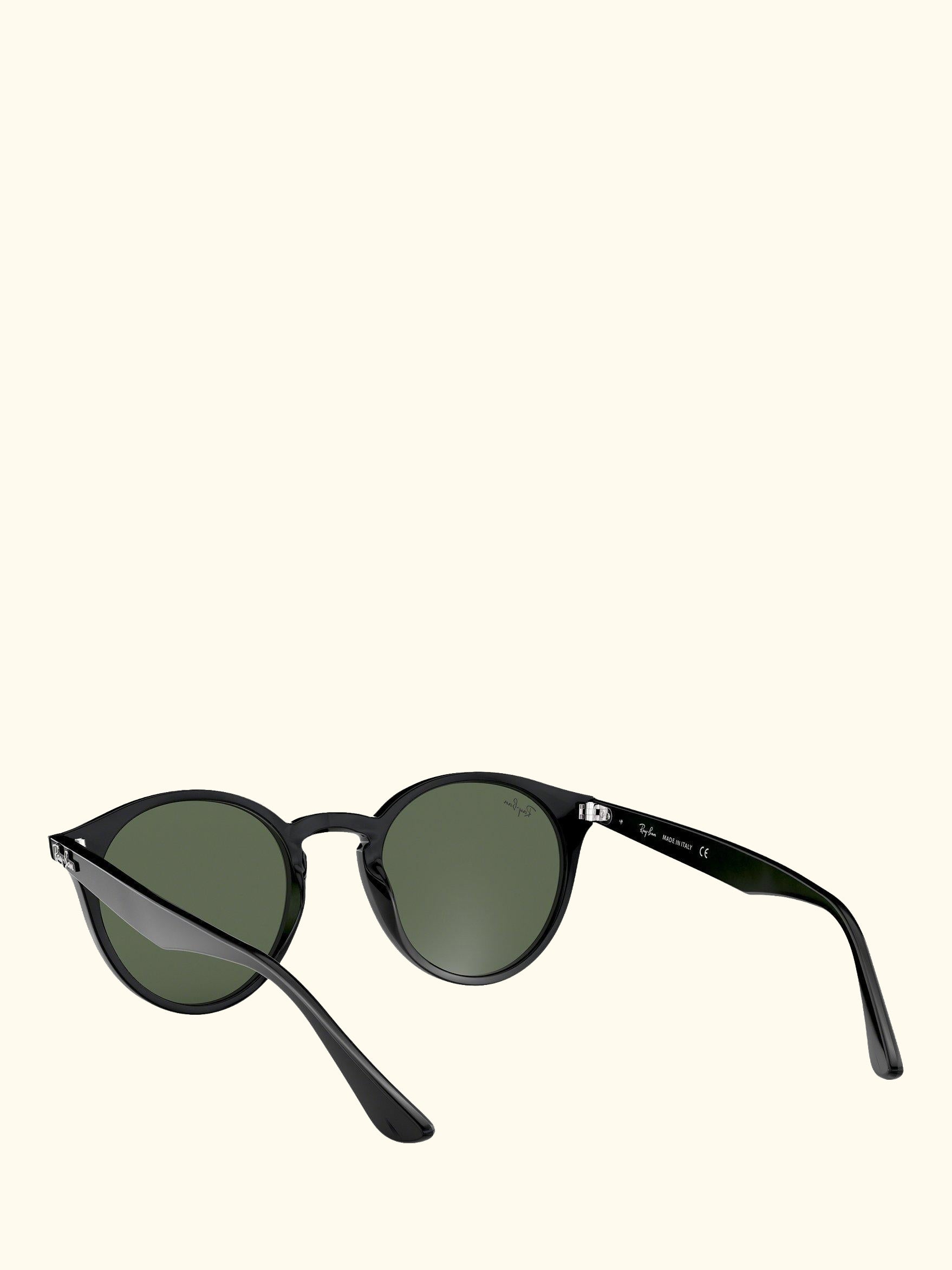 RB2180 Men's Round Framed Sunglasses, Black/Grey Gradient