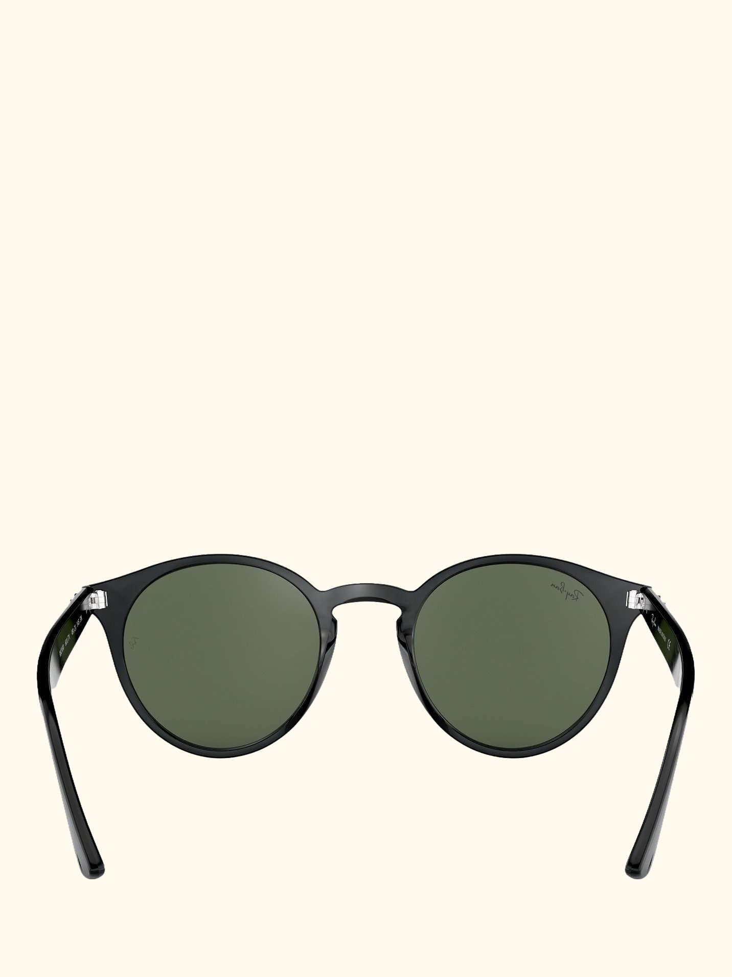 RB2180 Men's Round Framed Sunglasses, Black/Grey Gradient
