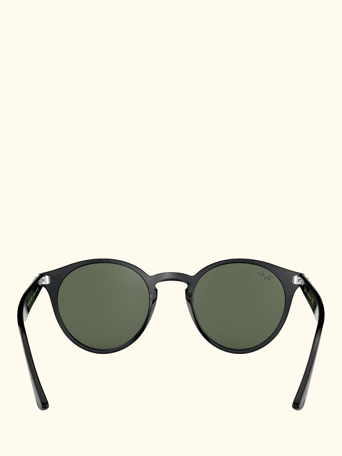 RB2180 Men's Round Framed Sunglasses, Black/Grey Gradient