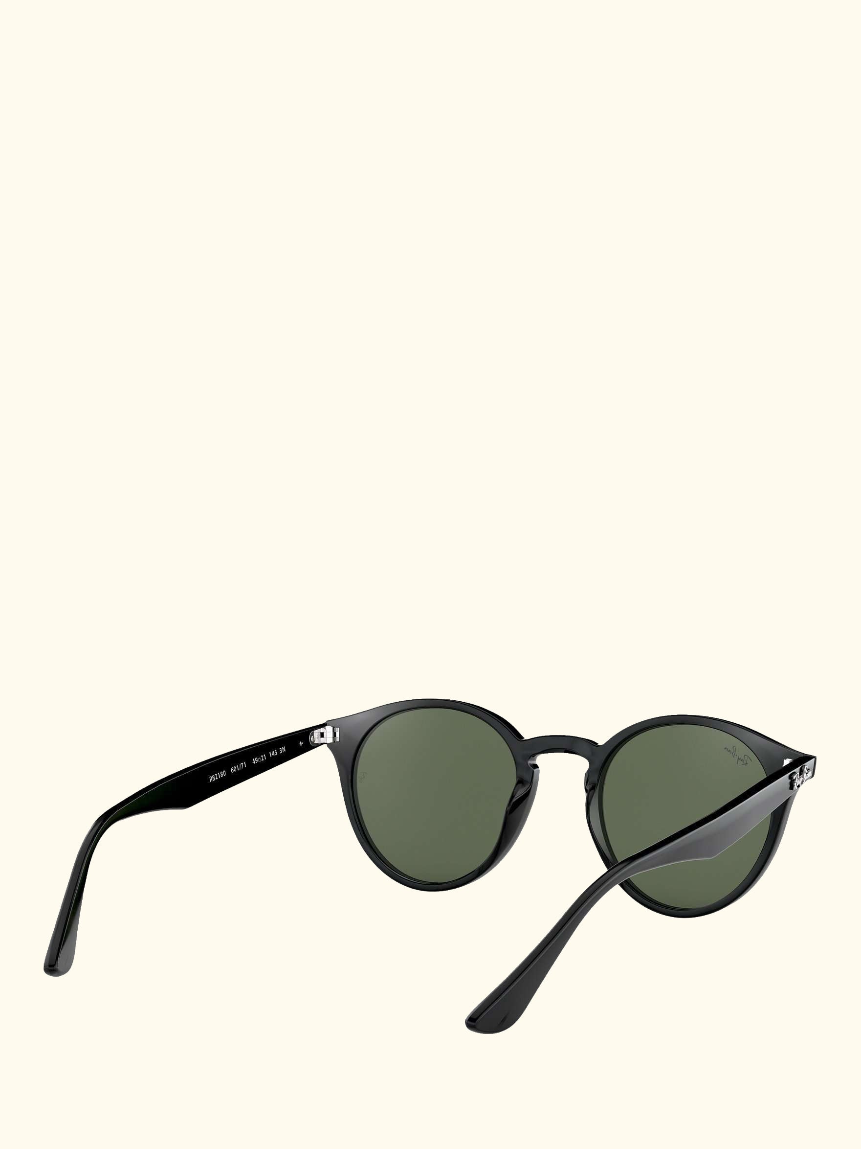 RB2180 Men's Round Framed Sunglasses, Black/Grey Gradient