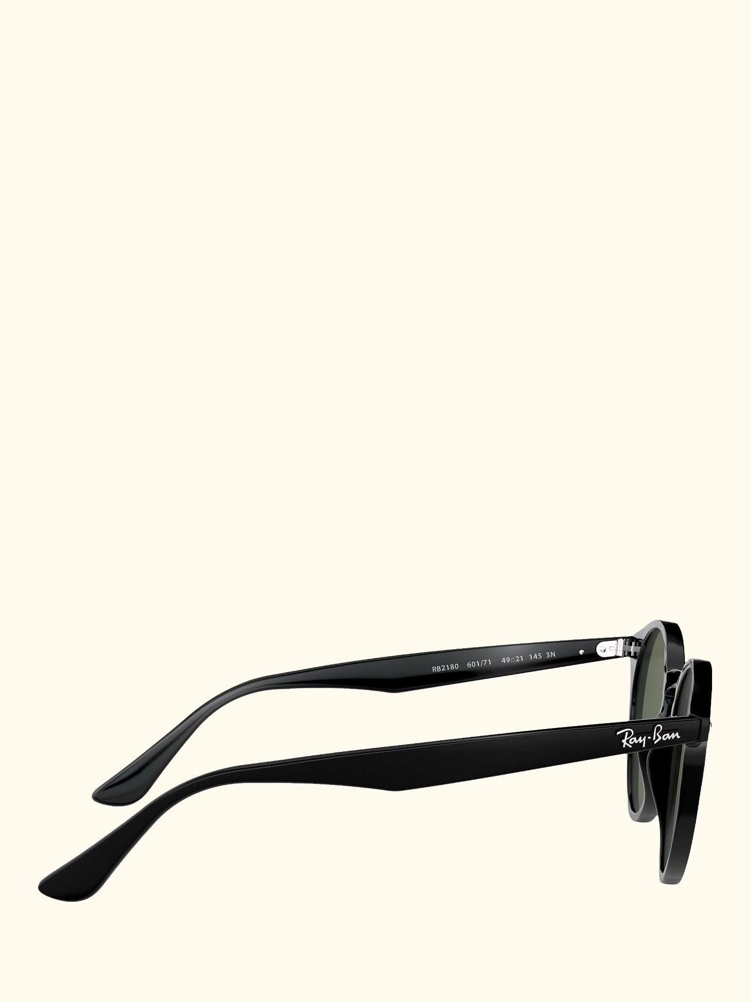 RB2180 Men's Round Framed Sunglasses, Black/Grey Gradient
