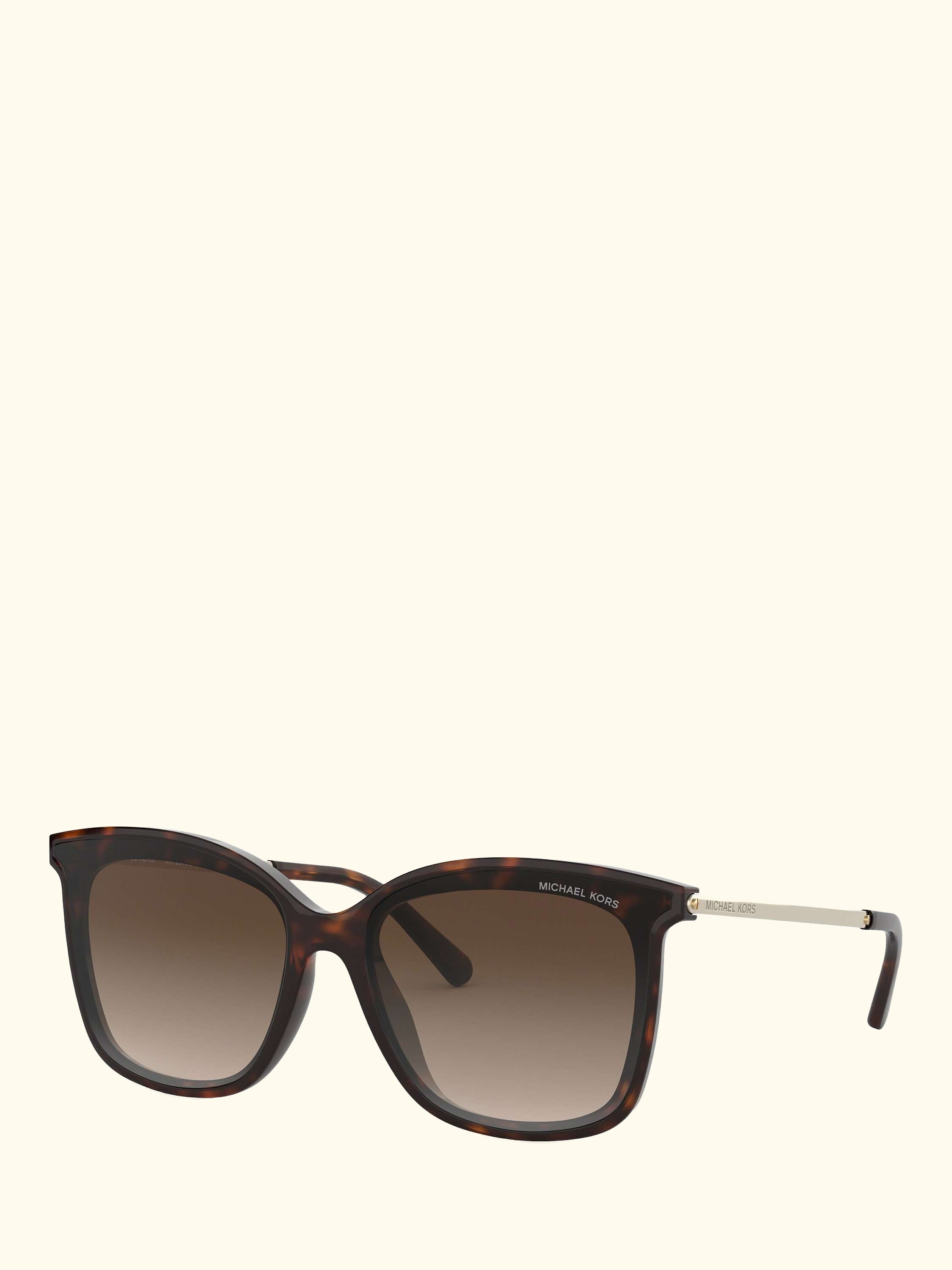 MK2079U Women's Zermatt Square Sunglasses, Dark Tortoise/Brown Gradient