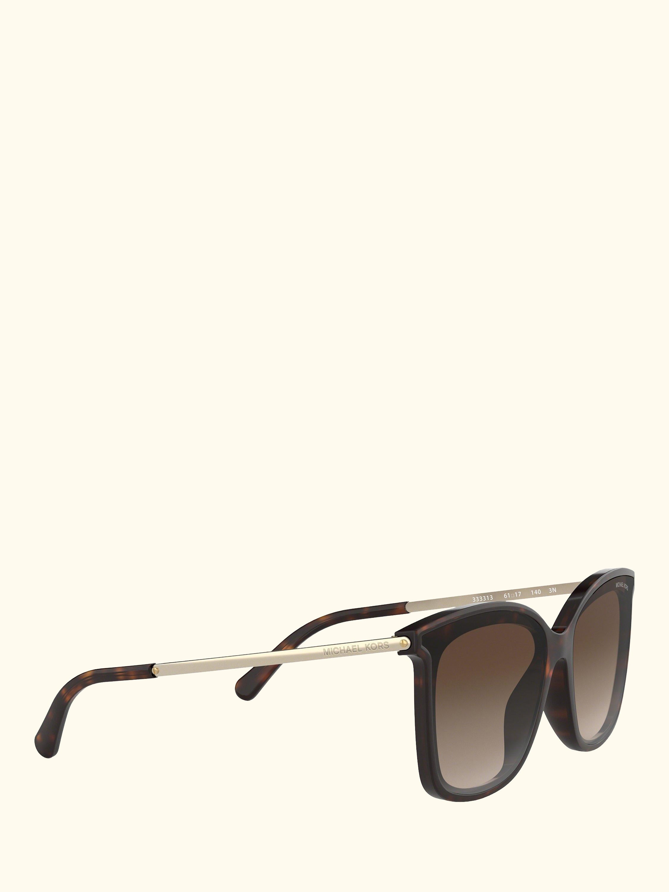 MK2079U Women's Zermatt Square Sunglasses, Dark Tortoise/Brown Gradient