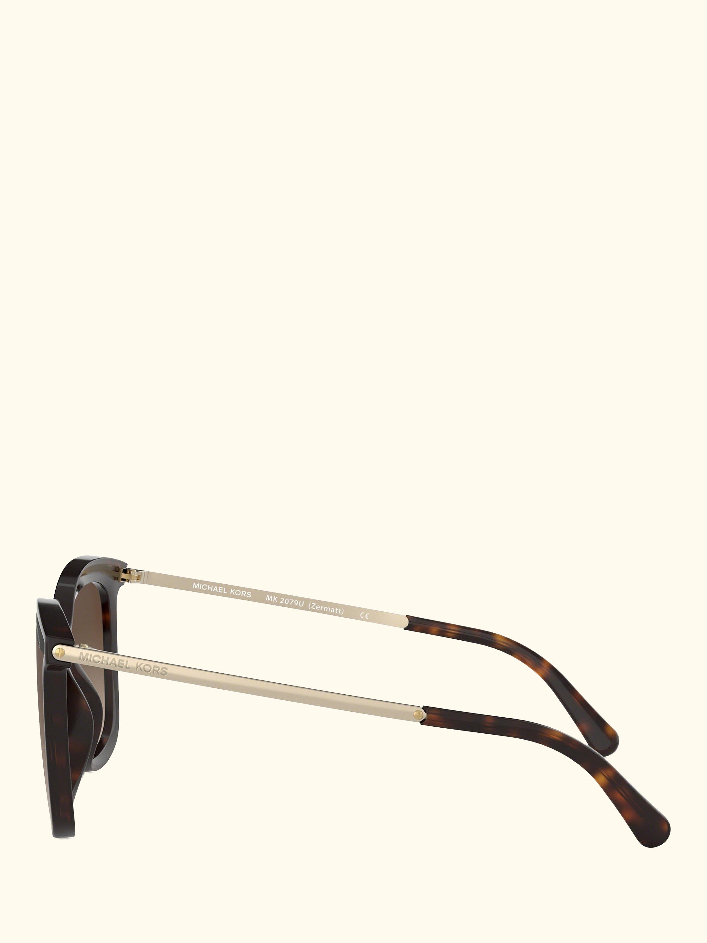 MK2079U Women's Zermatt Square Sunglasses, Dark Tortoise/Brown Gradient