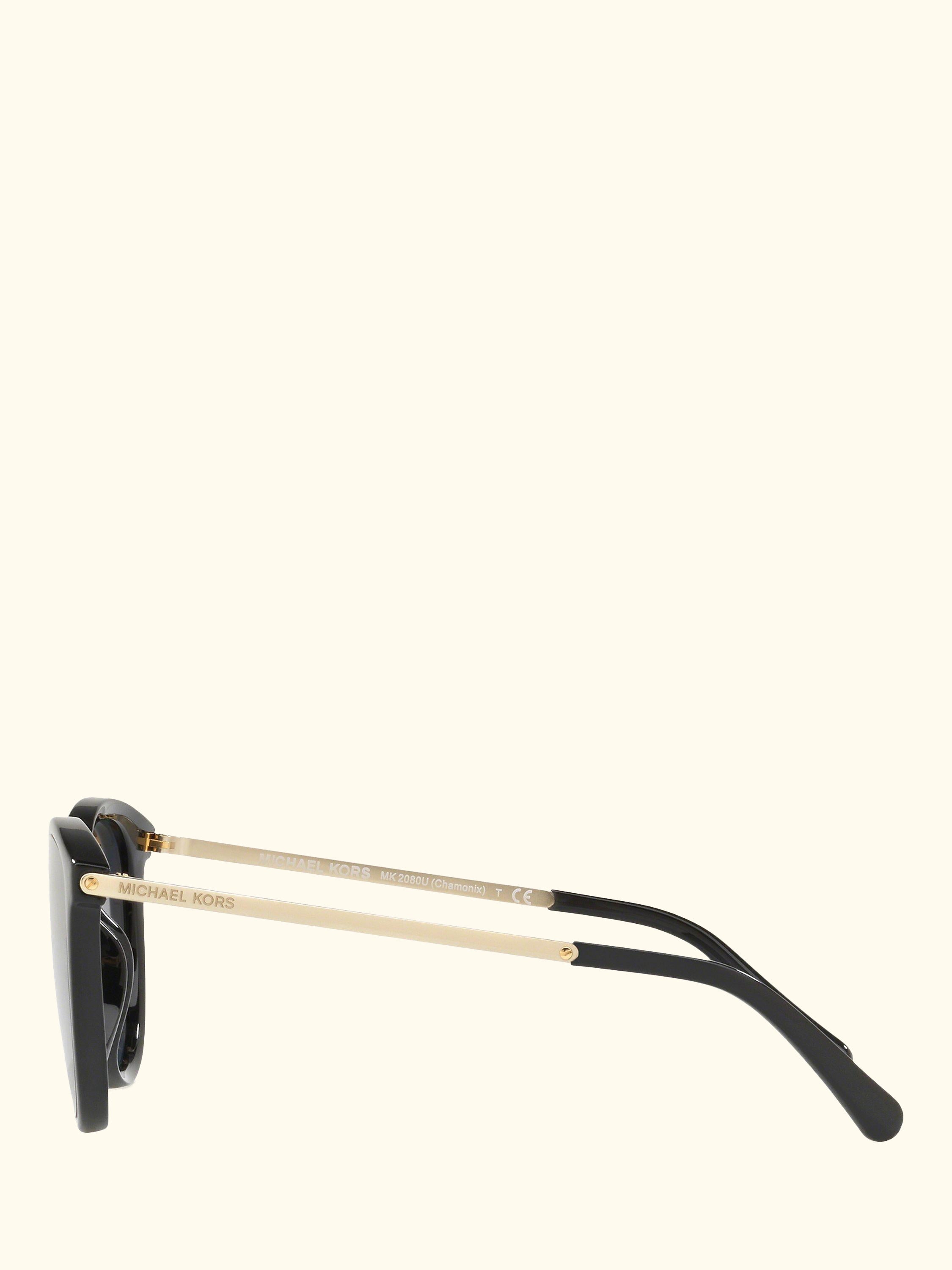 MK2080U Women's Chamonix Polarised Oval Sunglasses, Black/Grey