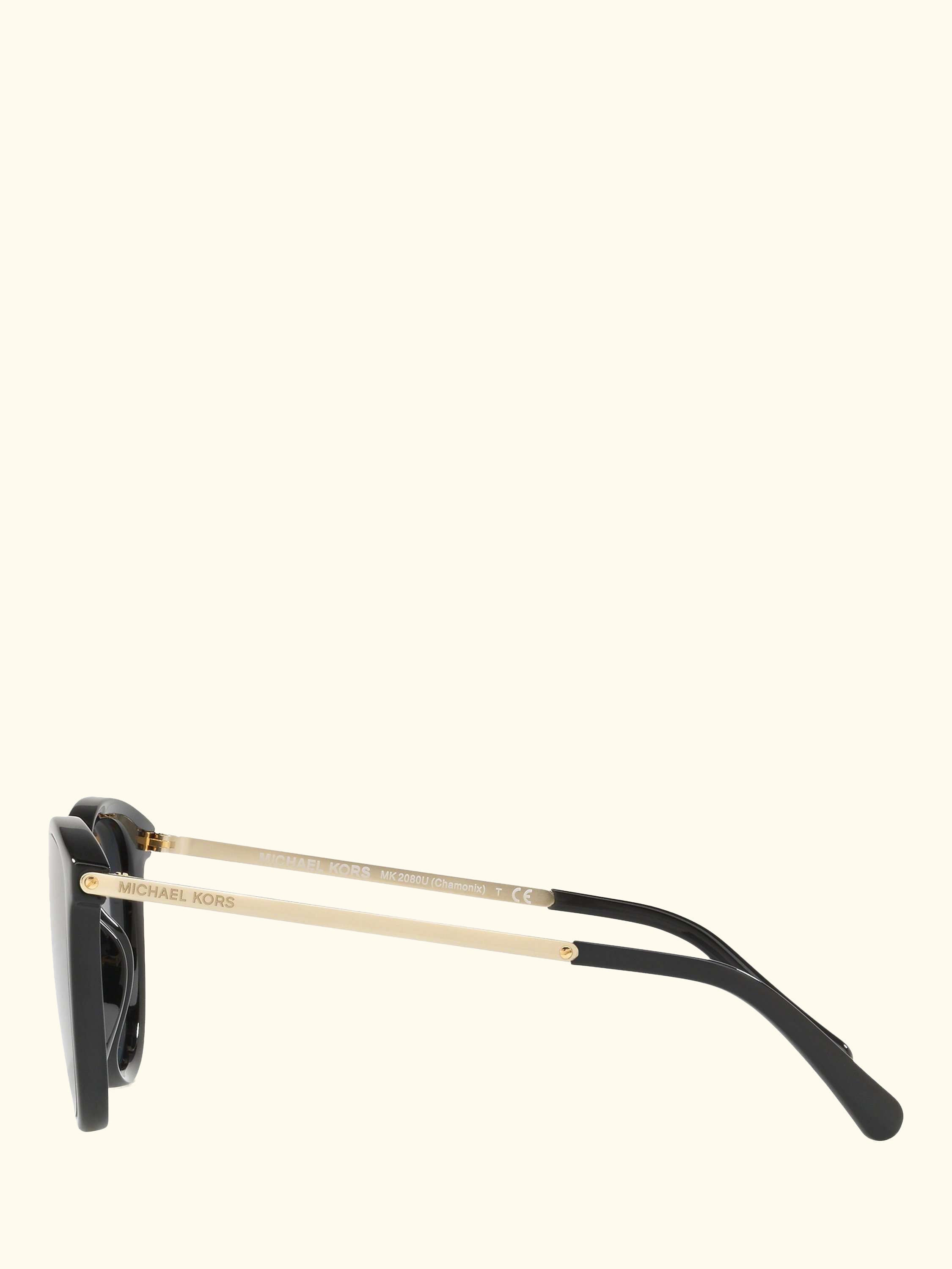 MK2080U Women's Chamonix Polarised Oval Sunglasses, Black/Grey