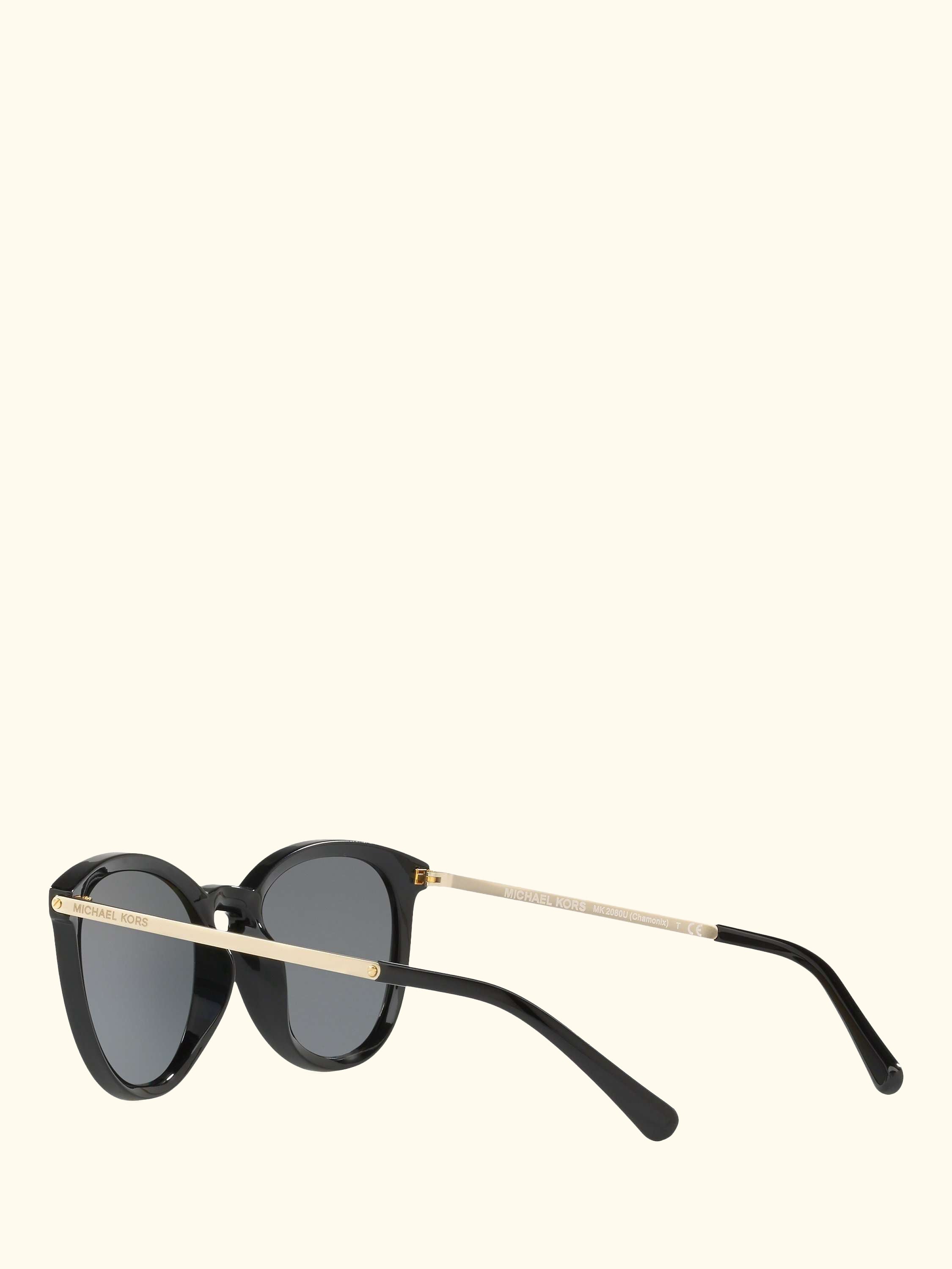 MK2080U Women's Chamonix Polarised Oval Sunglasses, Black/Grey