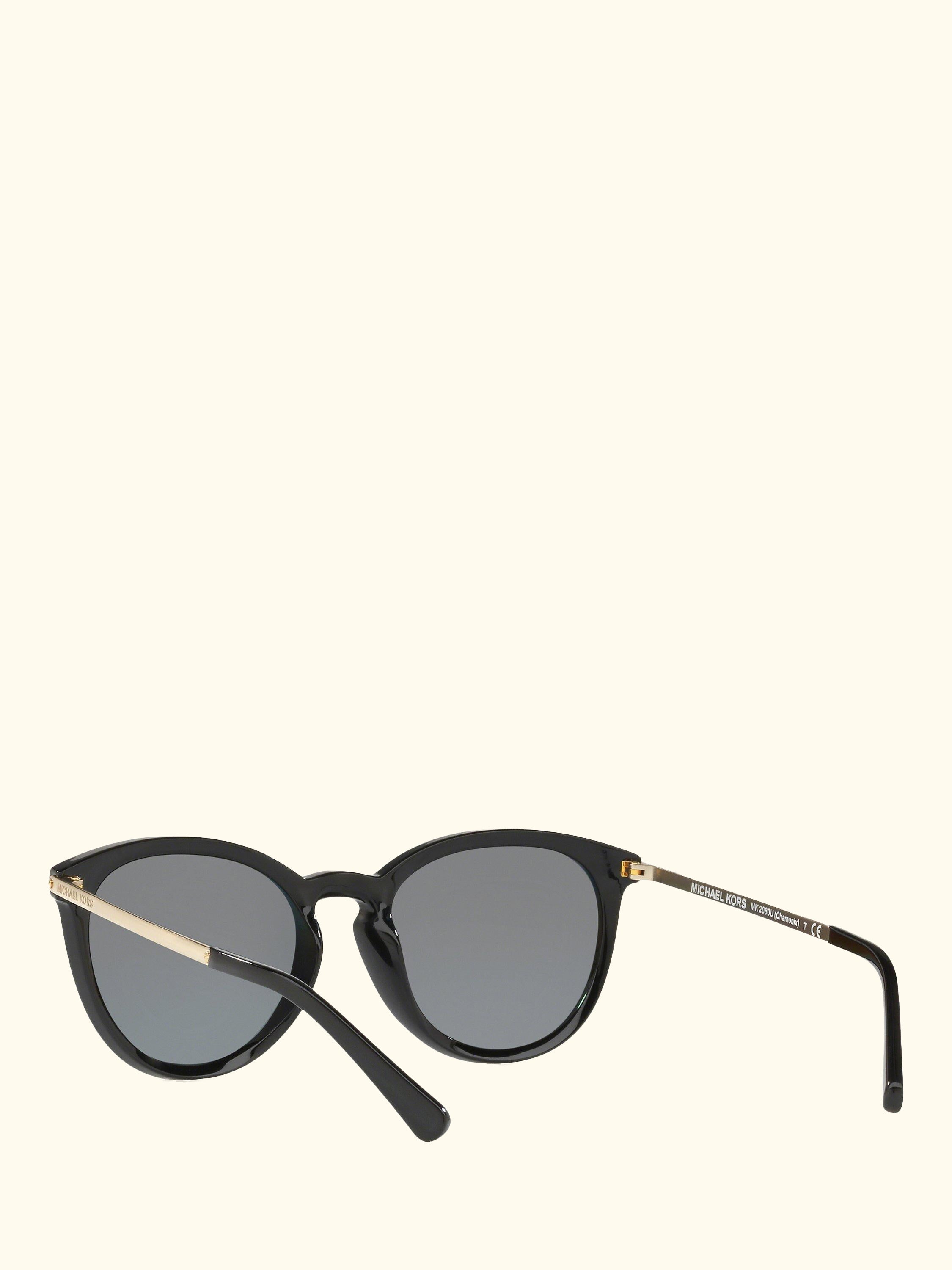 MK2080U Women's Chamonix Polarised Oval Sunglasses, Black/Grey