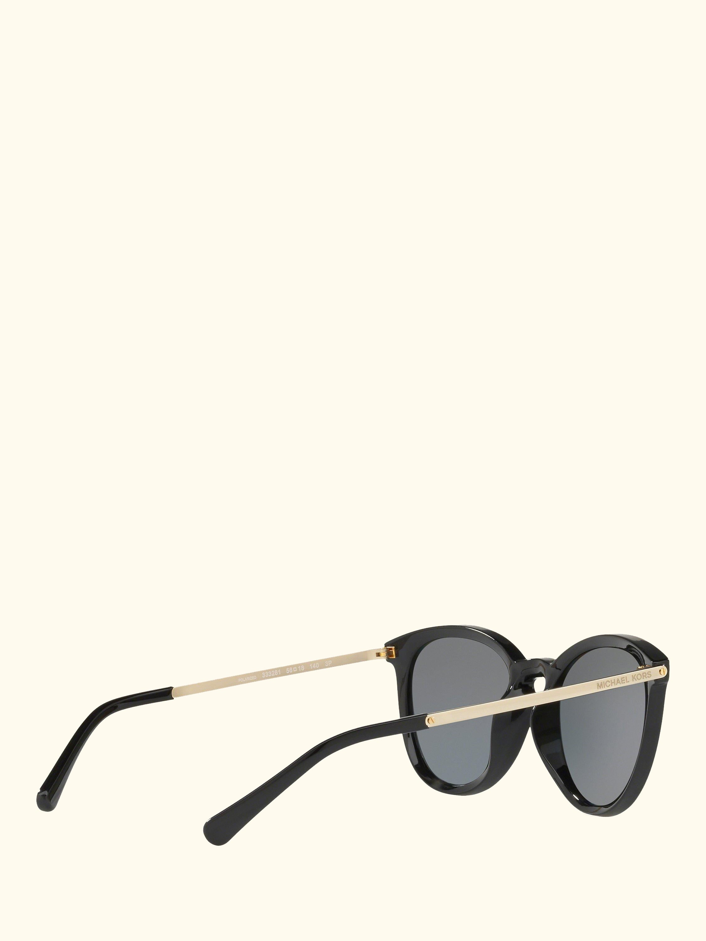 MK2080U Women's Chamonix Polarised Oval Sunglasses, Black/Grey
